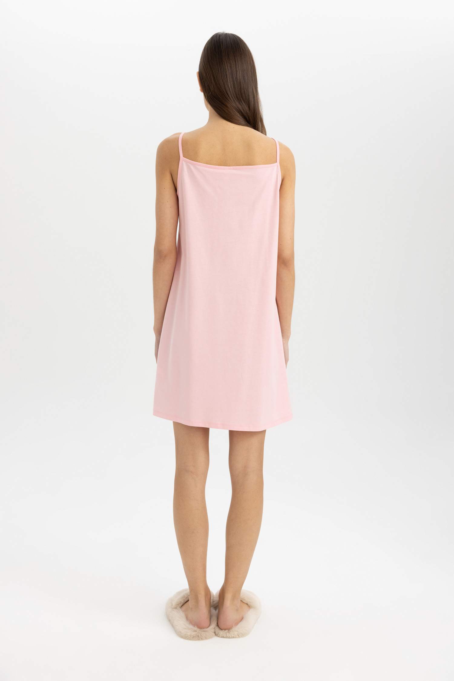 Baskılı Askılı Gecelik