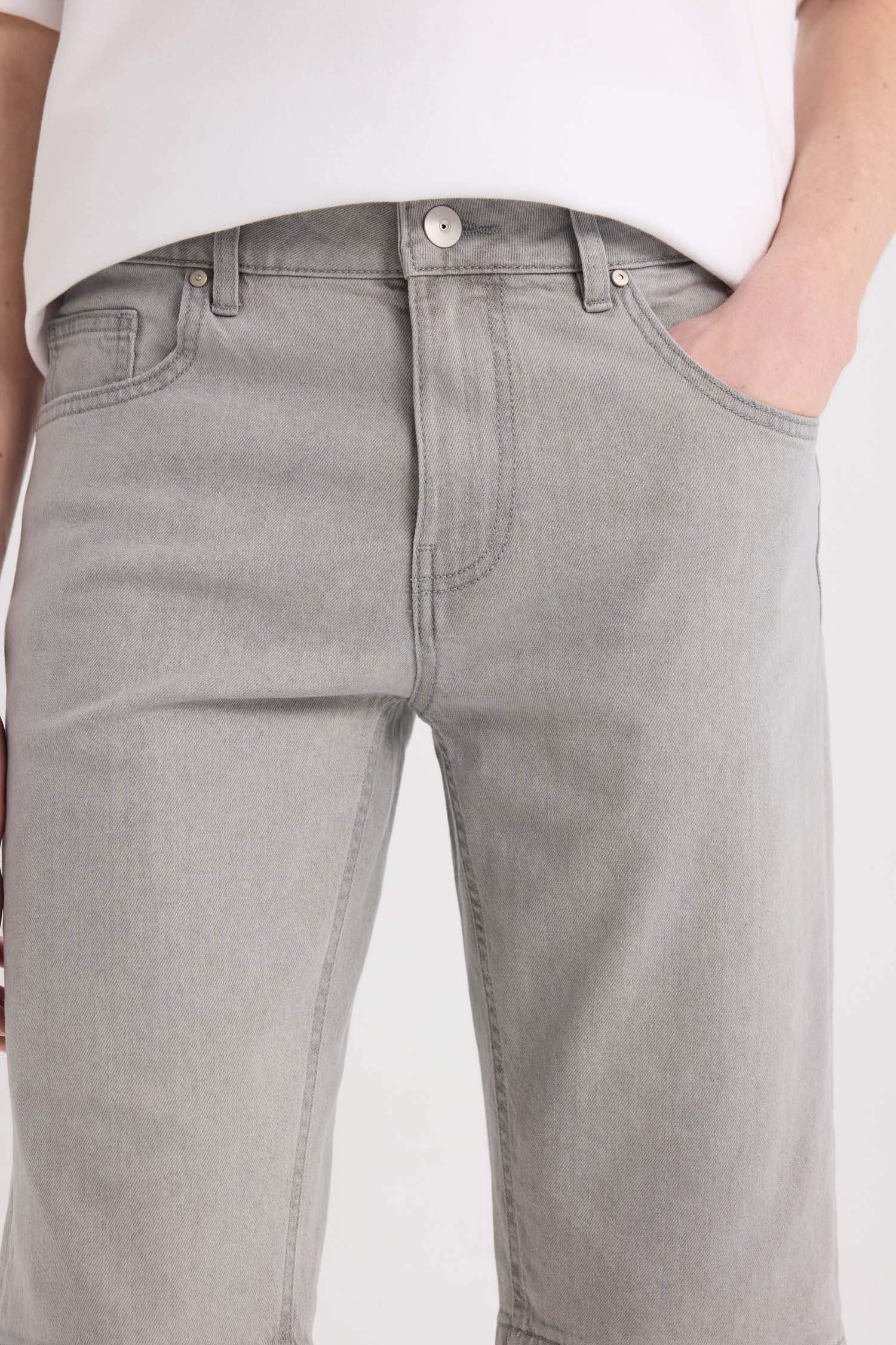 Slim Fit Dar Kesim Jean Bermuda Şort