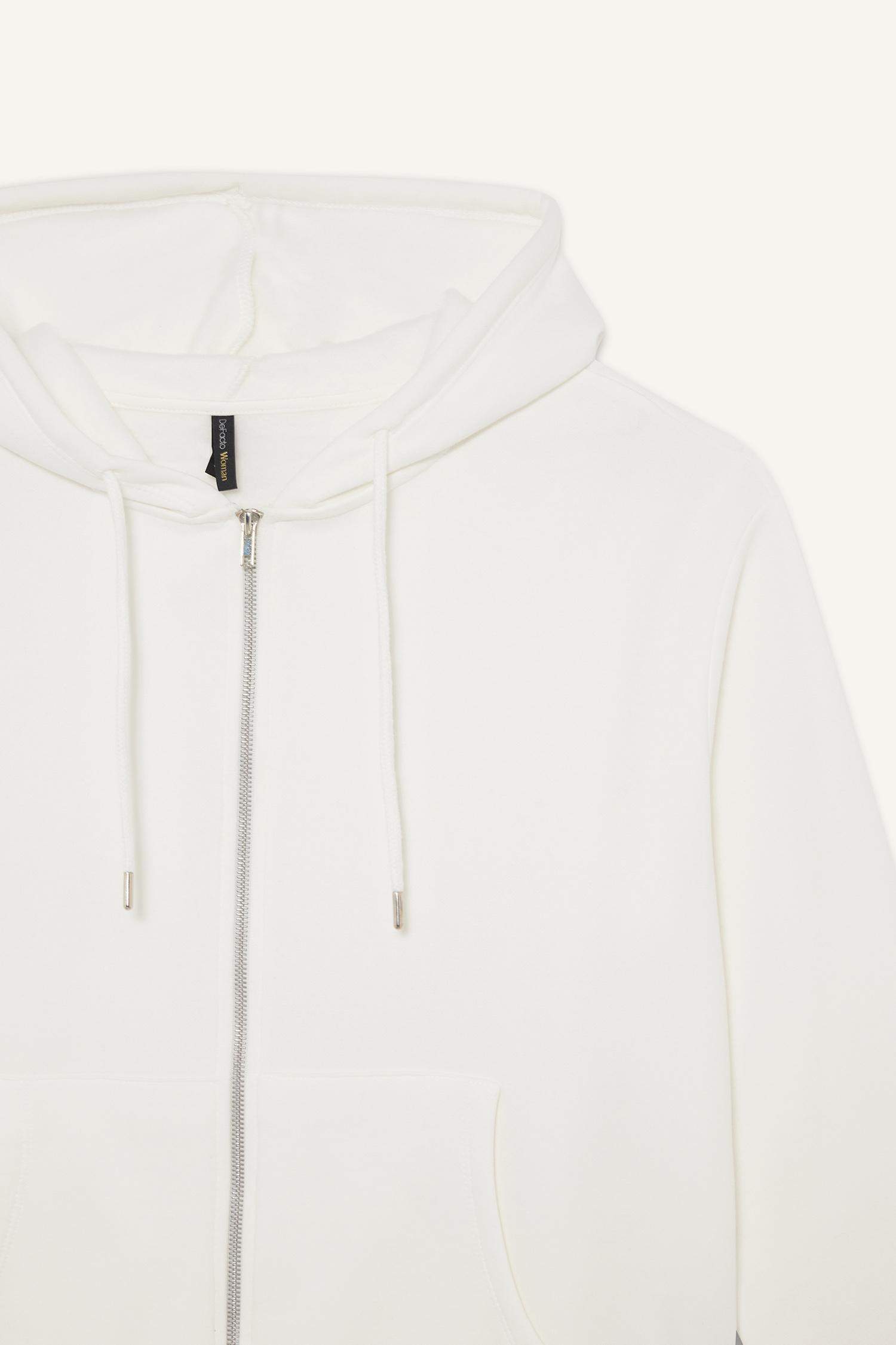 Relax Fit Kapüşonlu Cepli Basic Düz Fermuarlı Sweatshirt