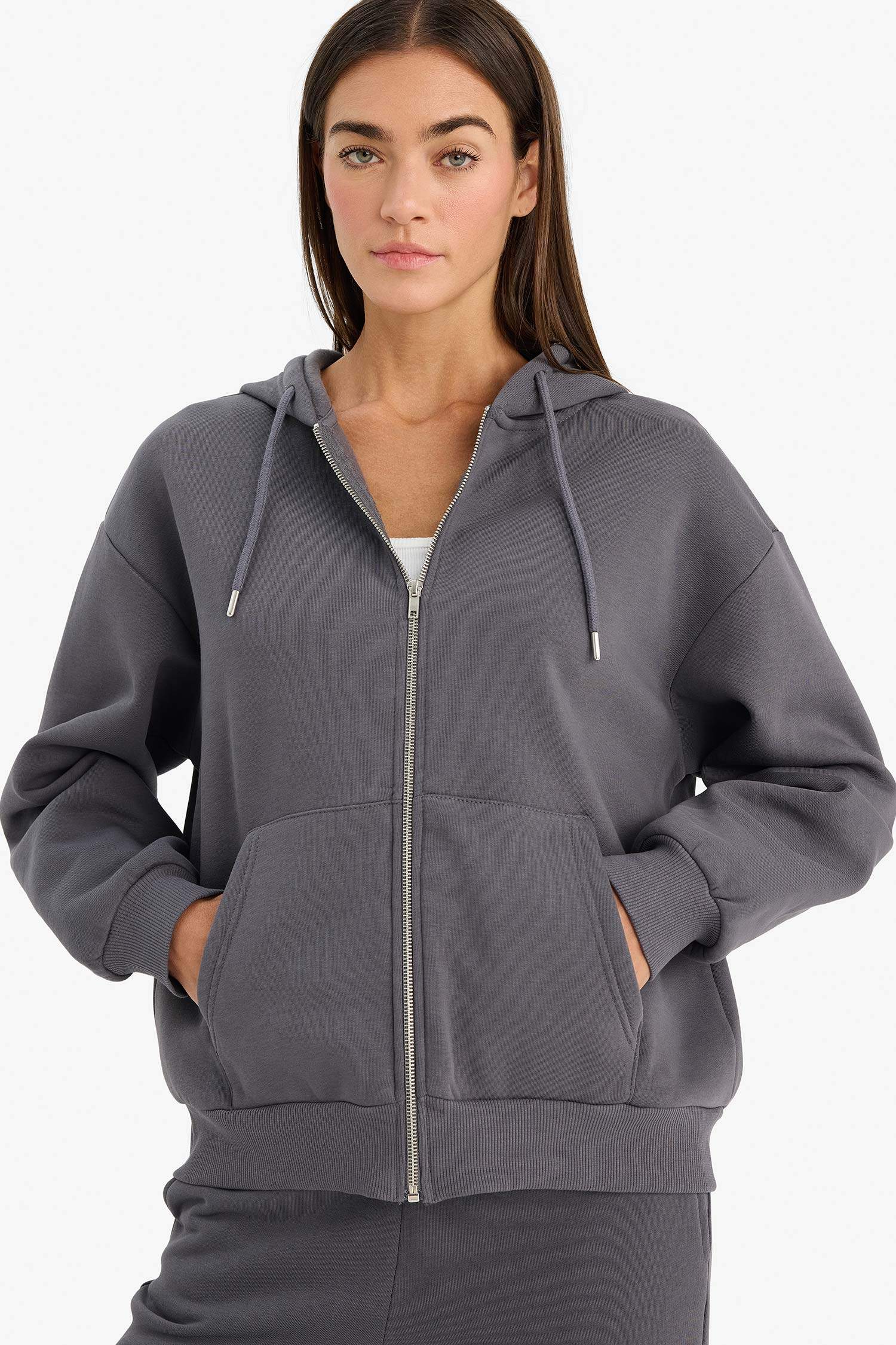 Relax Fit Kapüşonlu Sweatshirt