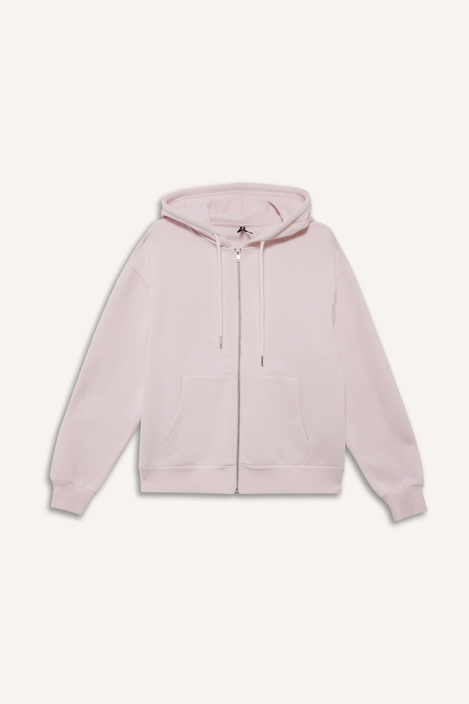 Relax Fit Kapüşonlu Basıc Sweatshirt