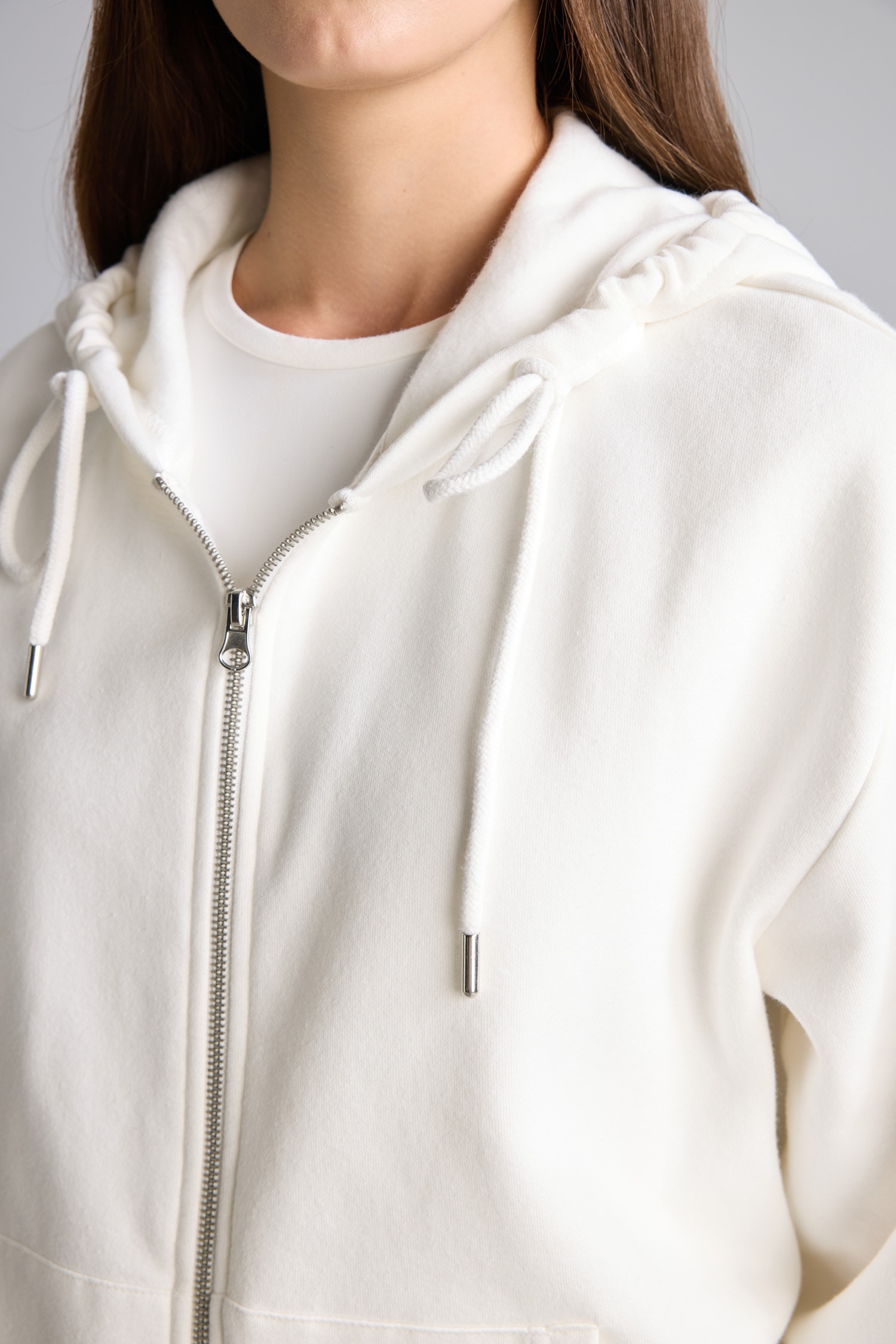 DeFacto Relax Fit Kapüşonlu Basıc Sweatshirt görsel 4
