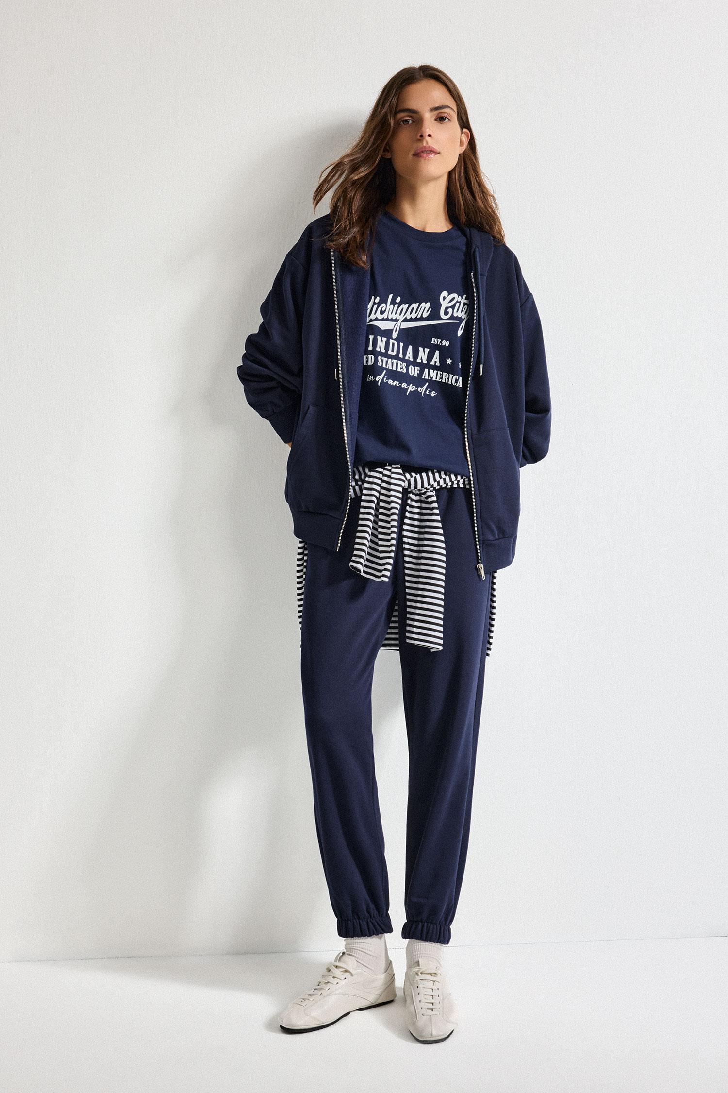DeFacto Relax Fıt Kalın Sweatshirt Kumaşı Hırka görsel 2