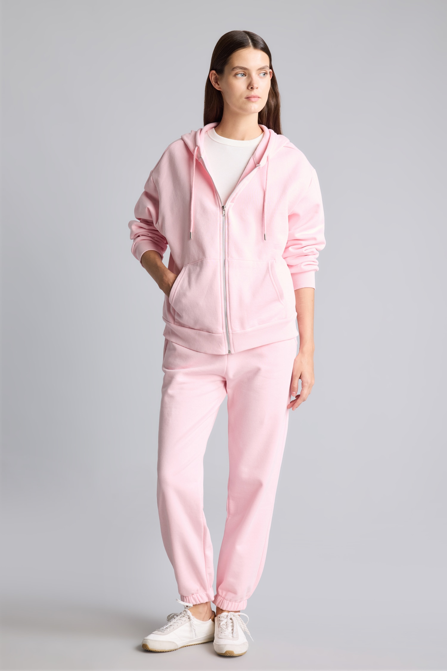 DeFacto Relax Fit Kapüşonlu Basıc Sweatshirt görsel 2