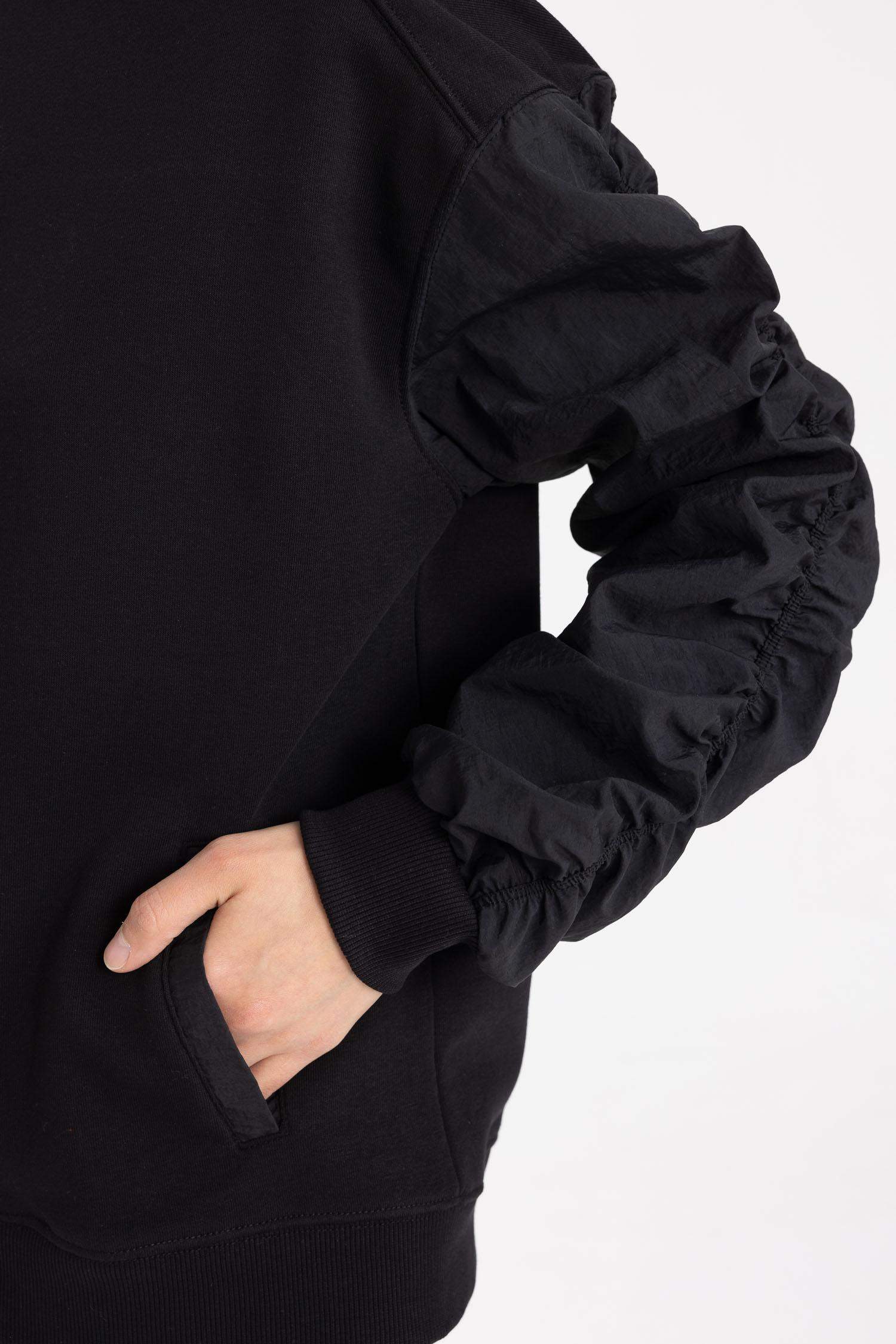 Oversize Fit College Collar Basic Bomber Jacket