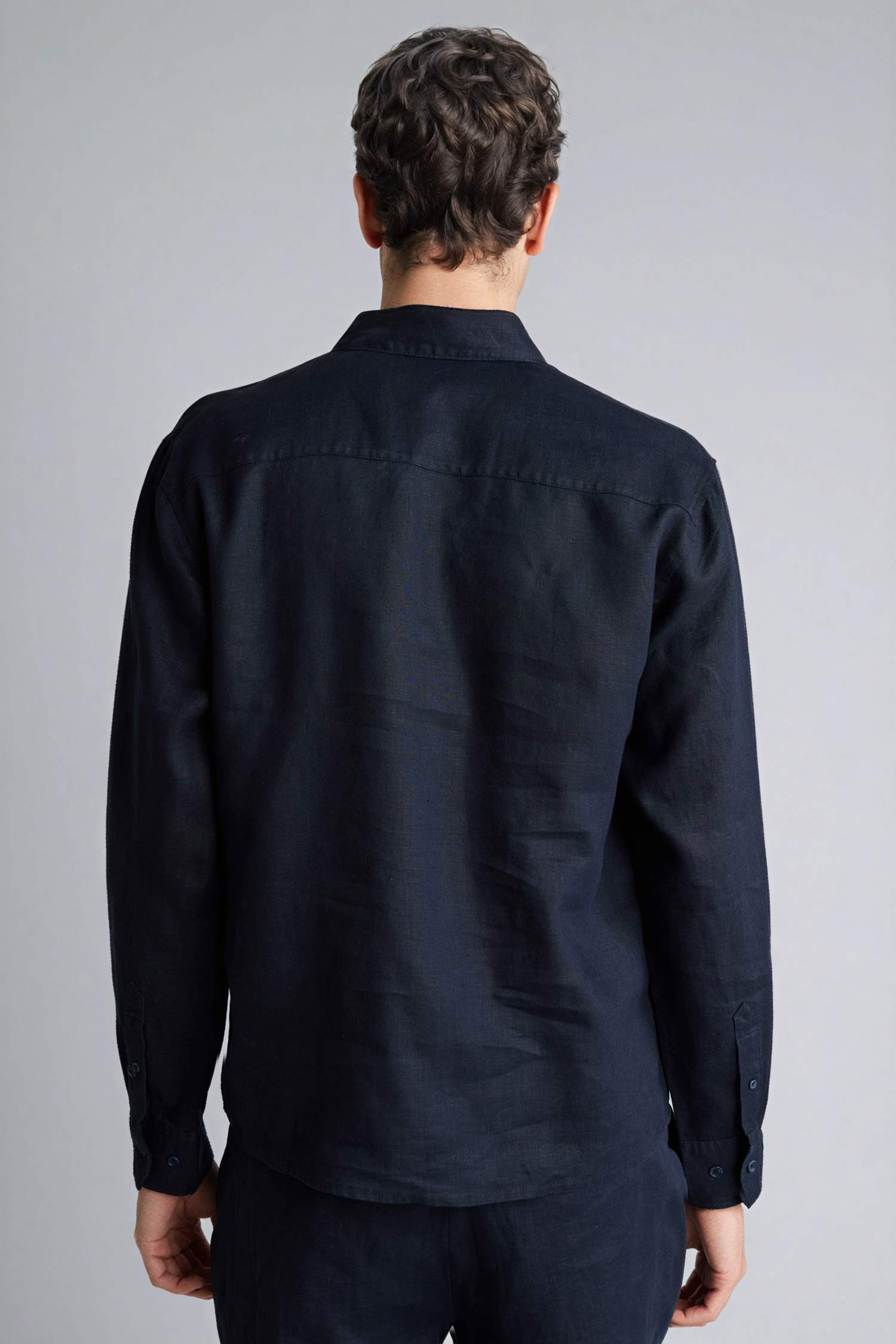 Linen Regular Fit Polo Neck Summer Basic Shirt