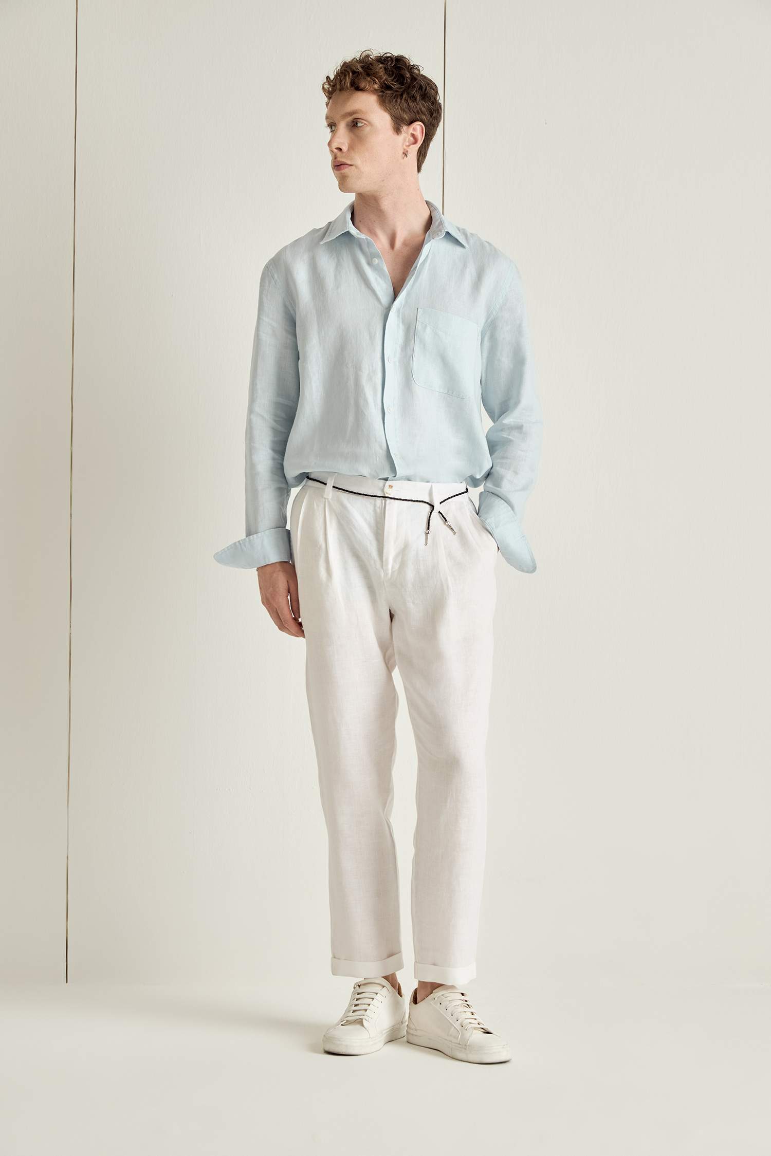 【新品タグ付】Plage Linen 7ブソデシャツ ホワイト 40％off】グルカタックパンツ(アイボリー) - seventen