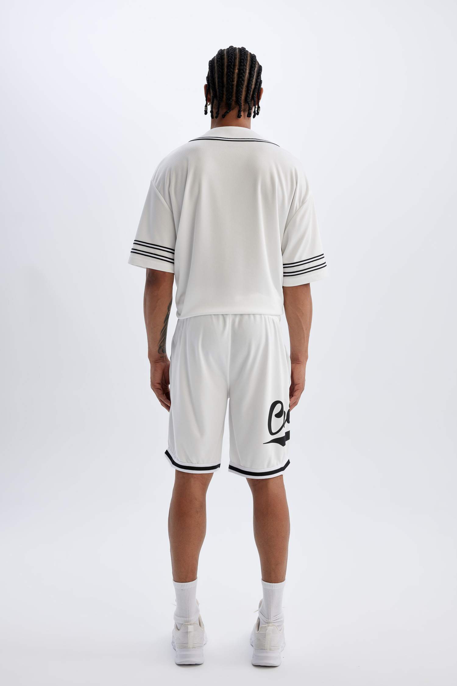 Standard Fit Printed Short Leg Heavy Fabric Shorts