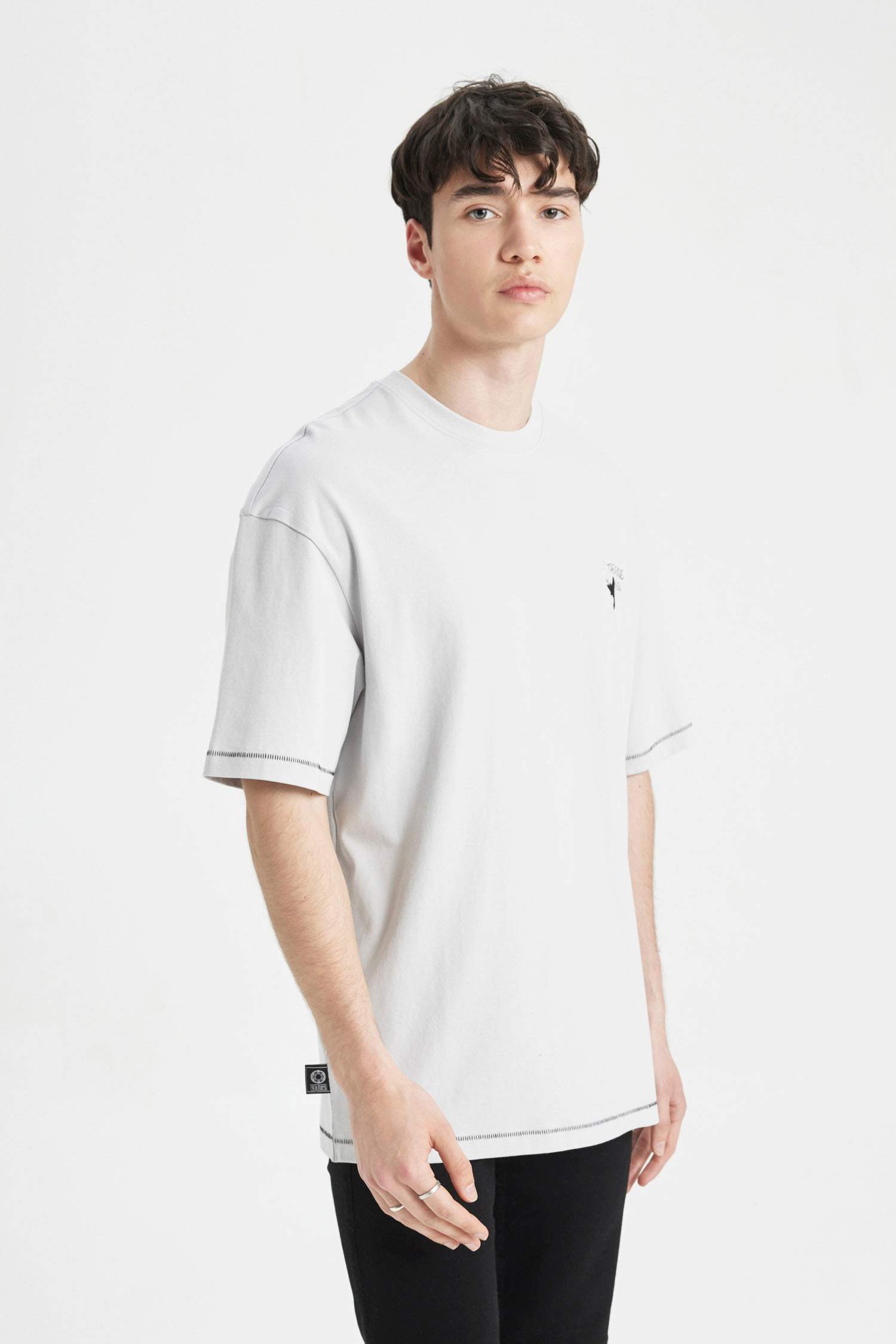 Comfort Fit Crew Neck Back Printed T-Shirt