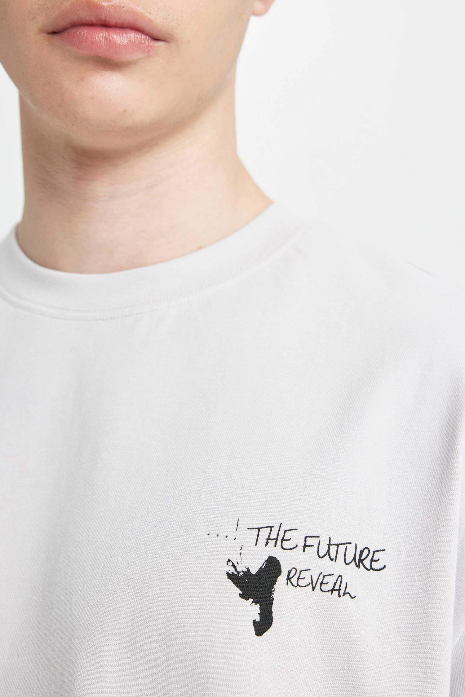 Comfort Fit Crew Neck Back Printed T-Shirt