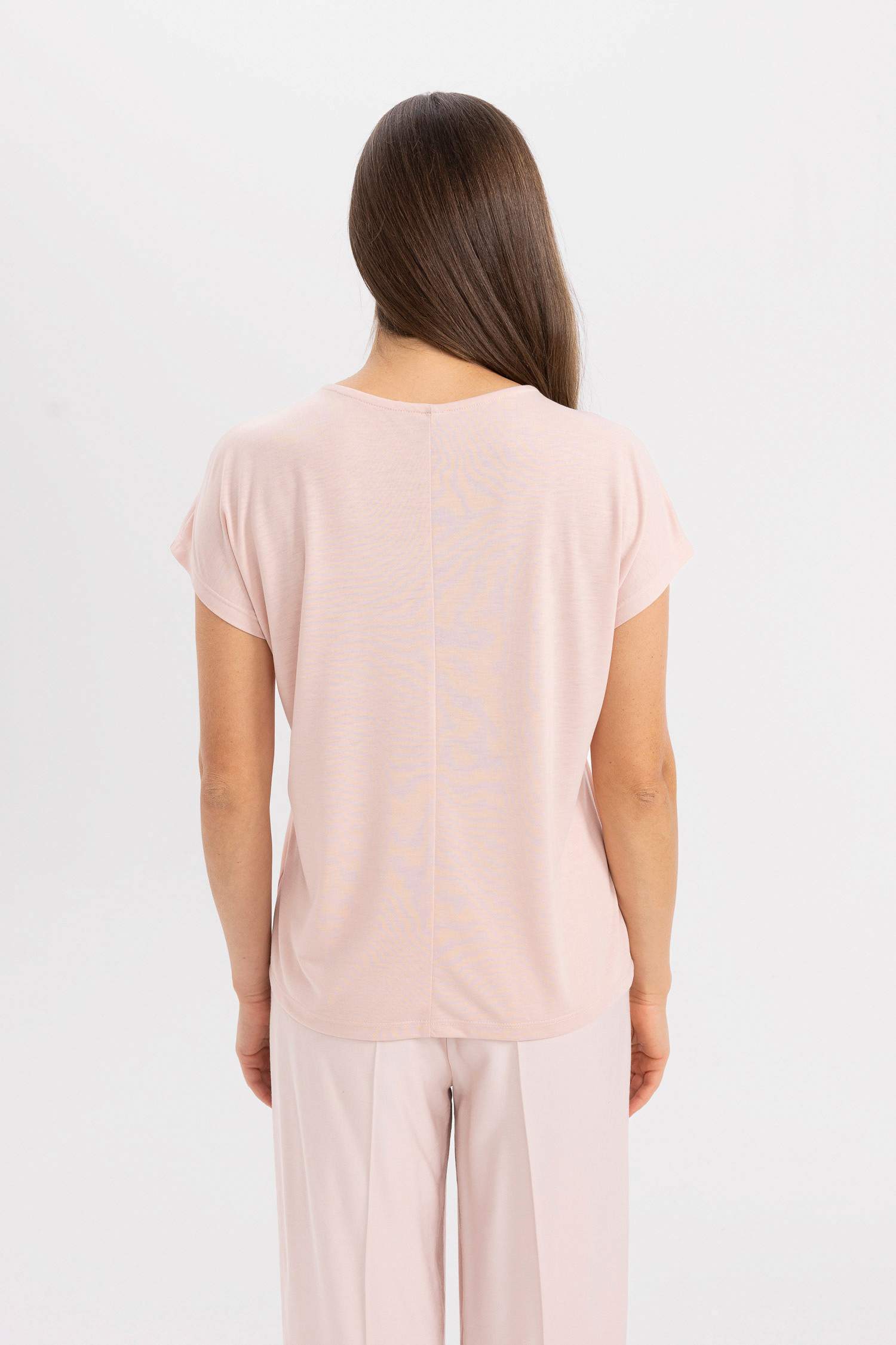 T-Shirt à Manches Courtes Col Ras Du Cou