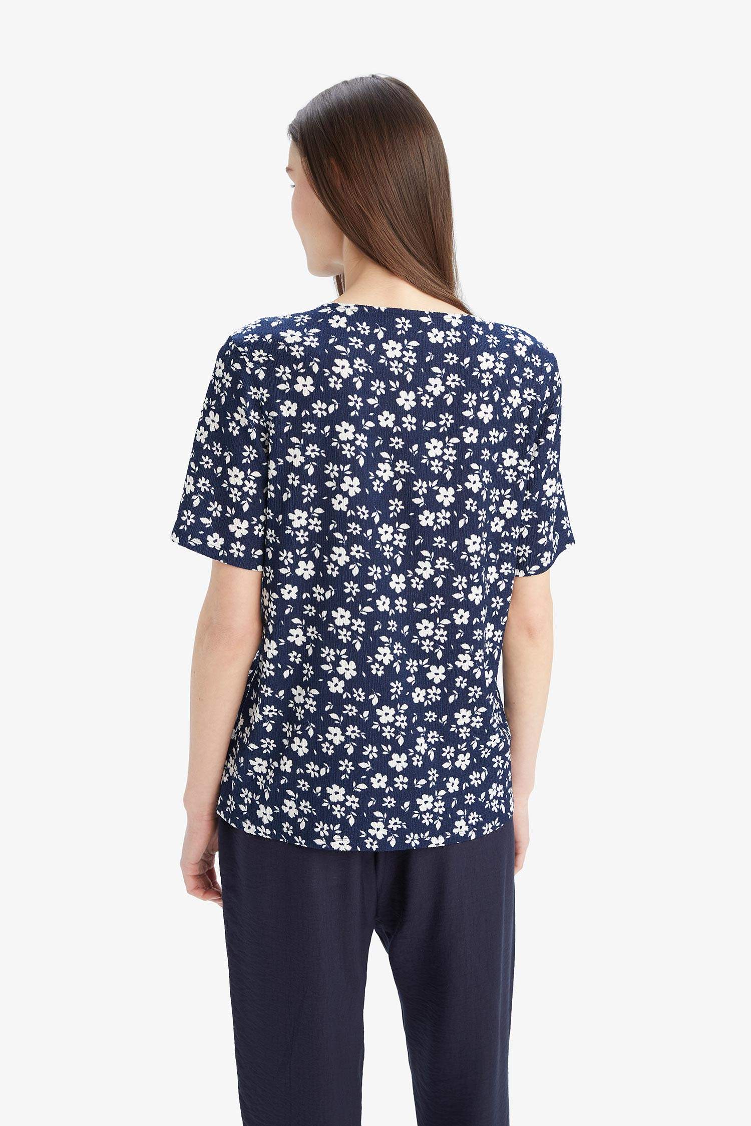 Regular Fit Crew Neck Patterned T-Shirt