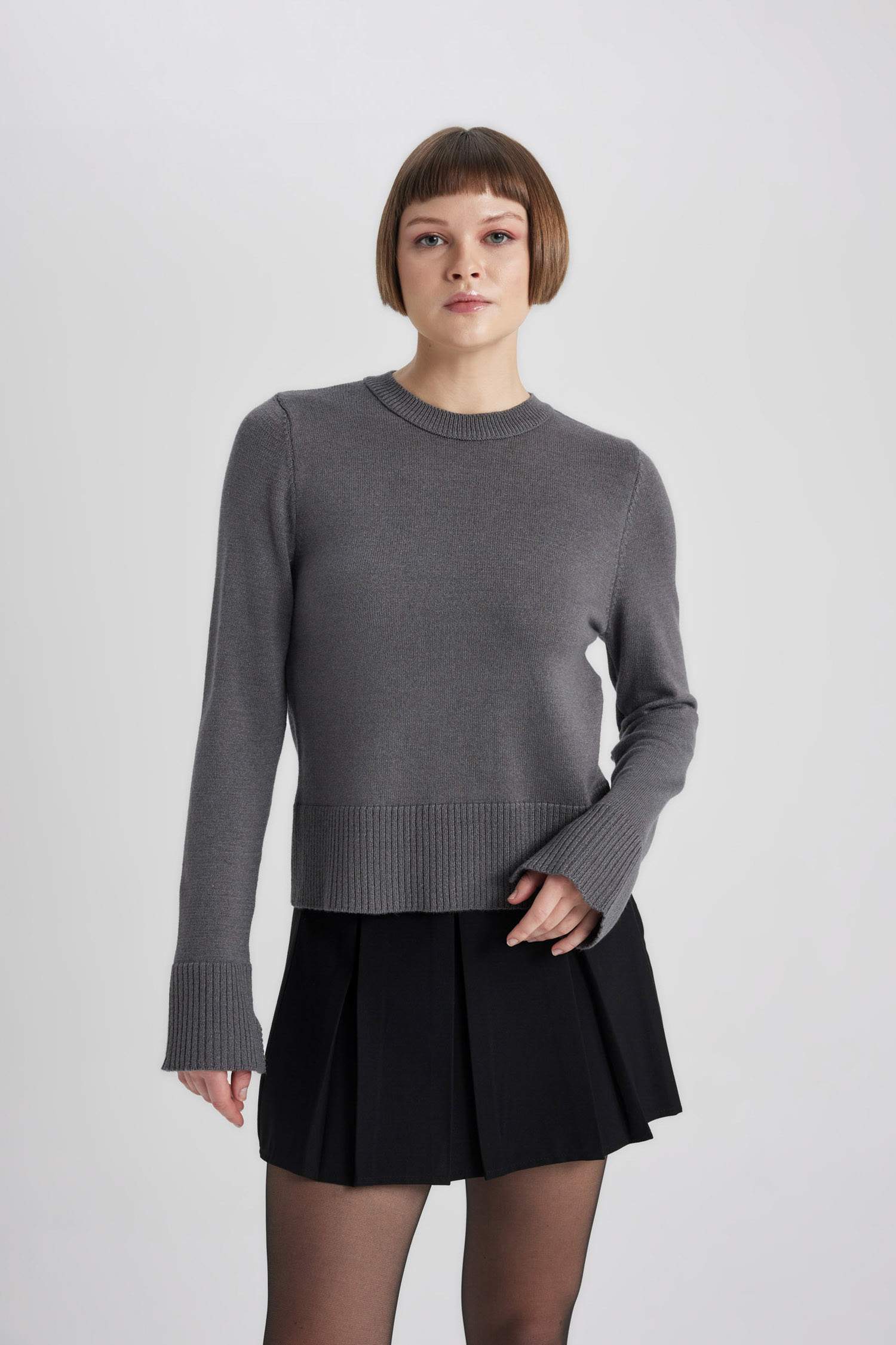 Regular Fit Bisiklet Yaka Triko Kazak