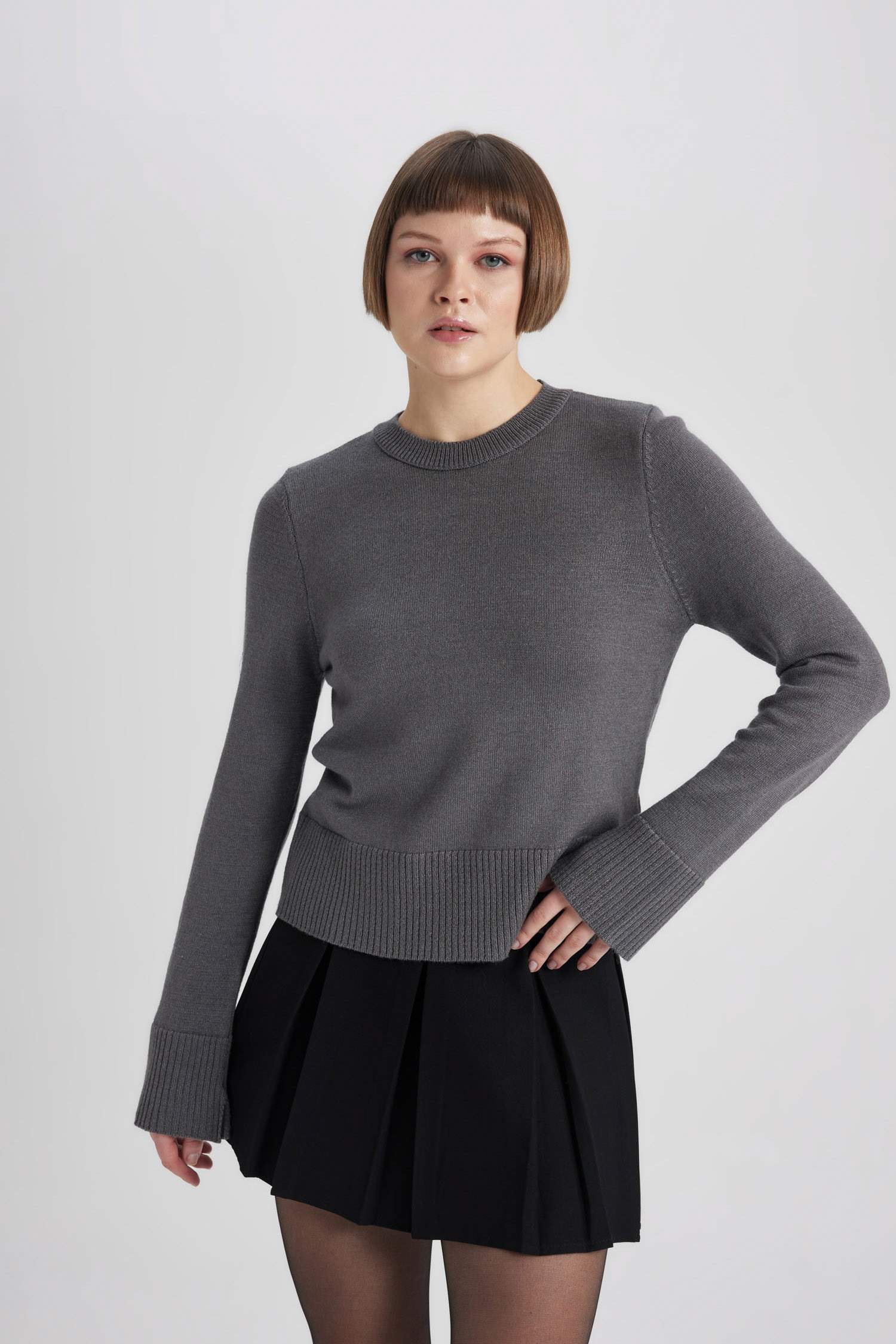 Regular Fit Bisiklet Yaka Triko Kazak