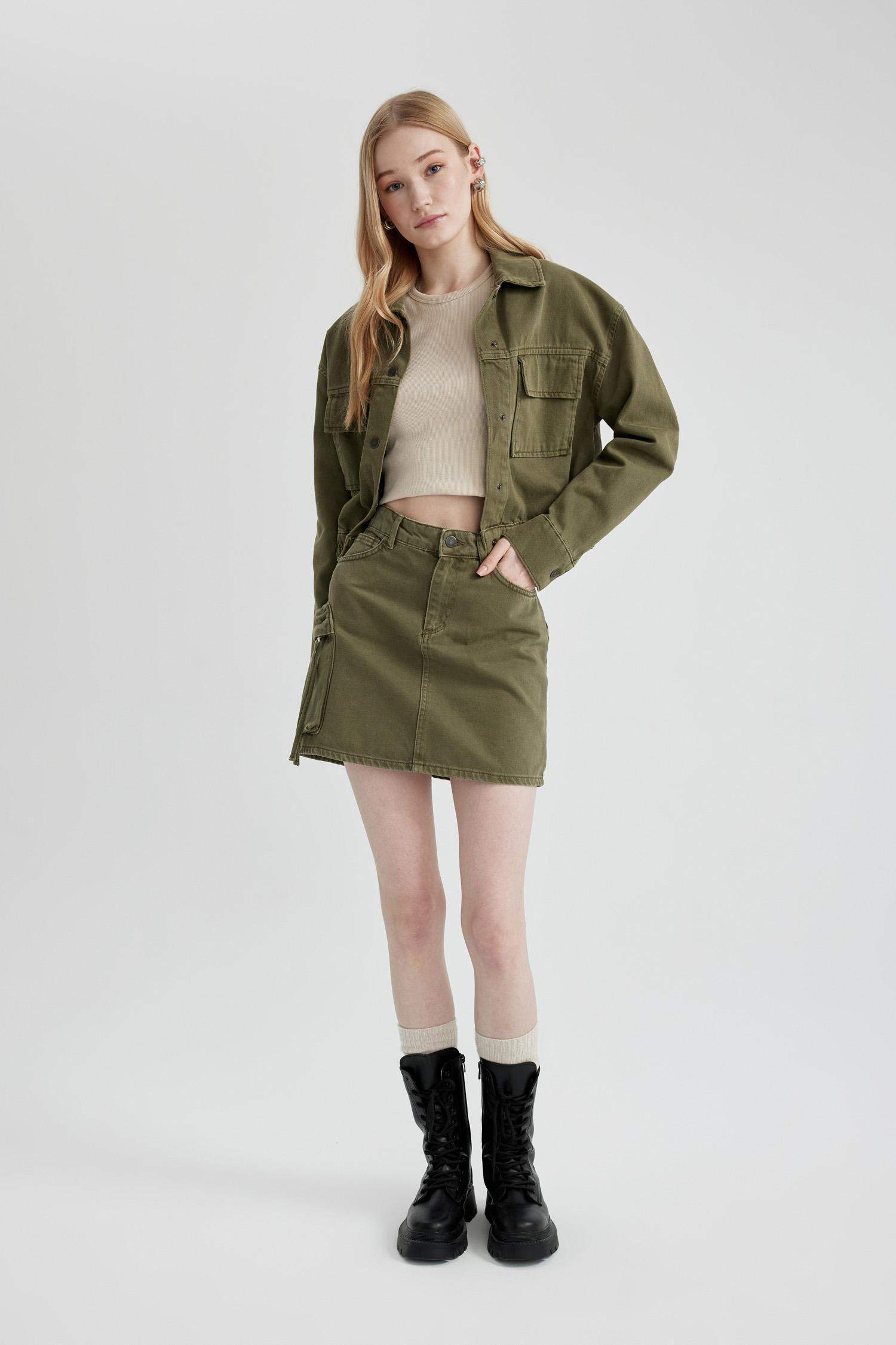 Юбка мини из габардина, Coool