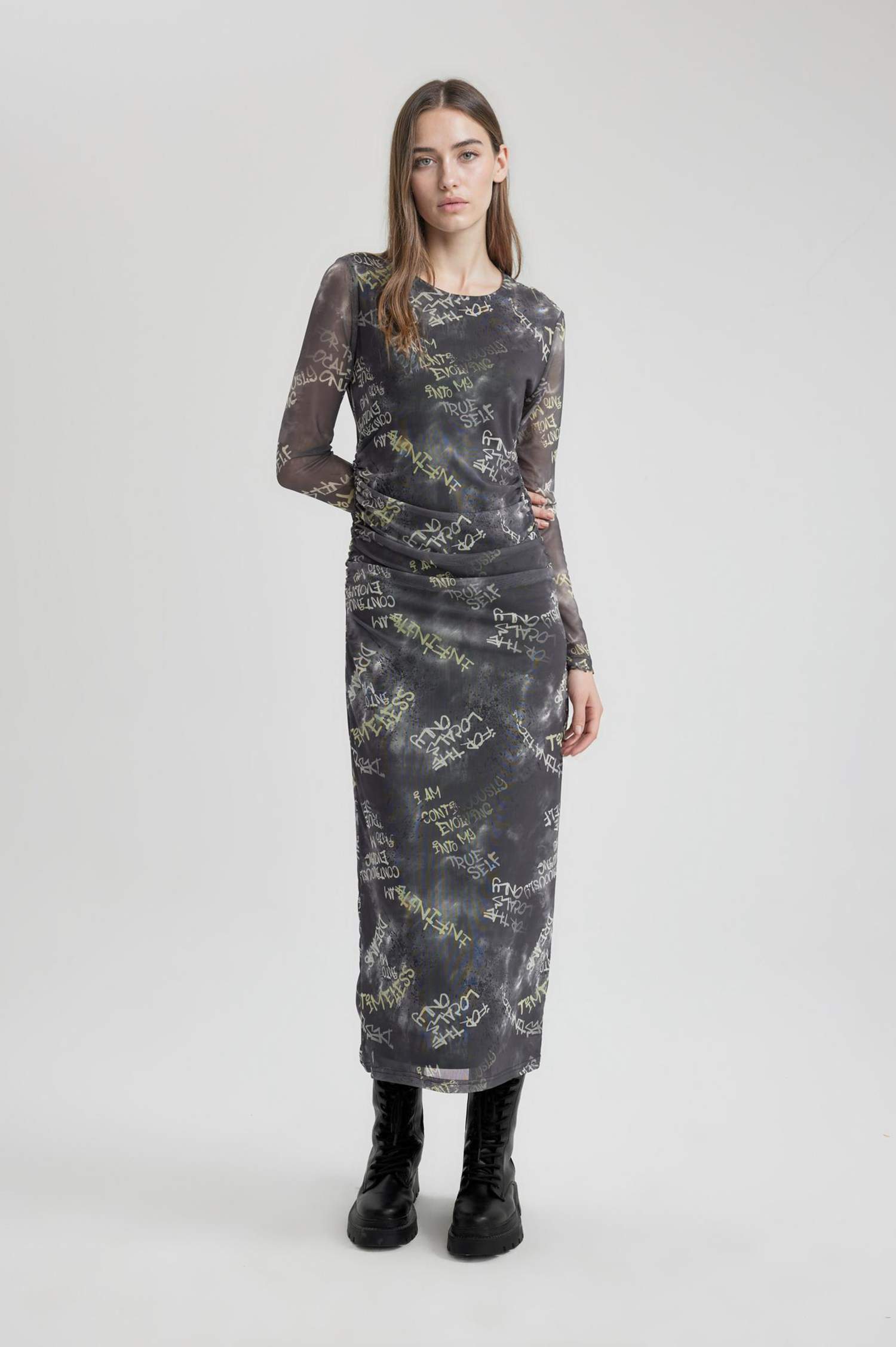 Платье длинное с принтом, Coool