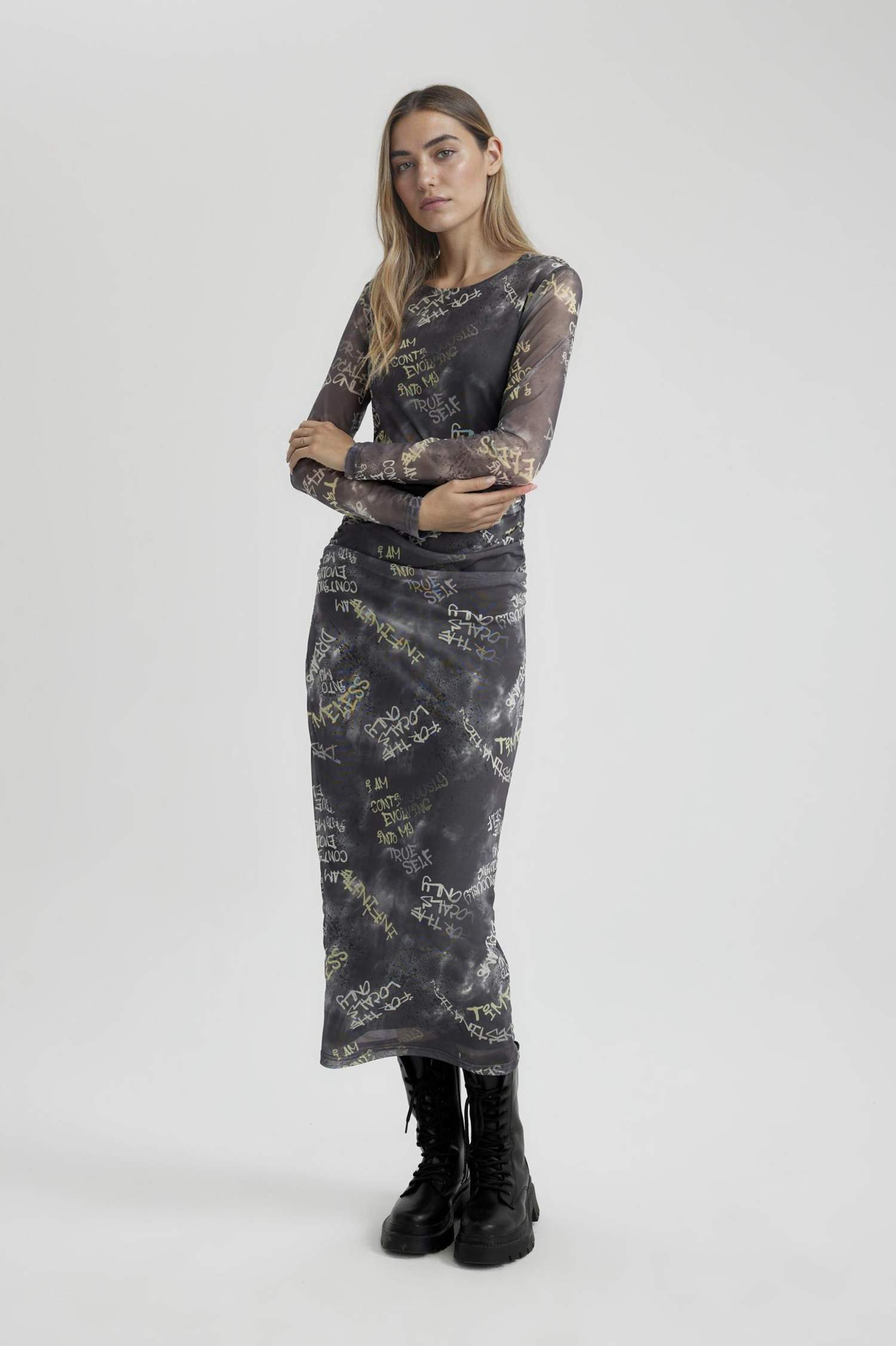 Платье длинное с принтом, Coool