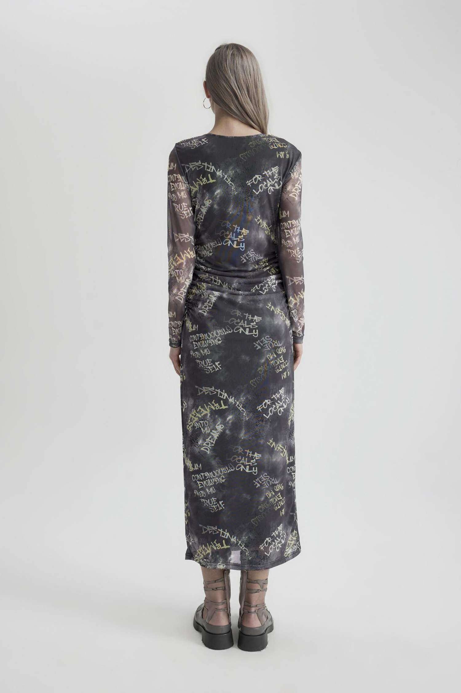 Платье длинное с принтом, Coool