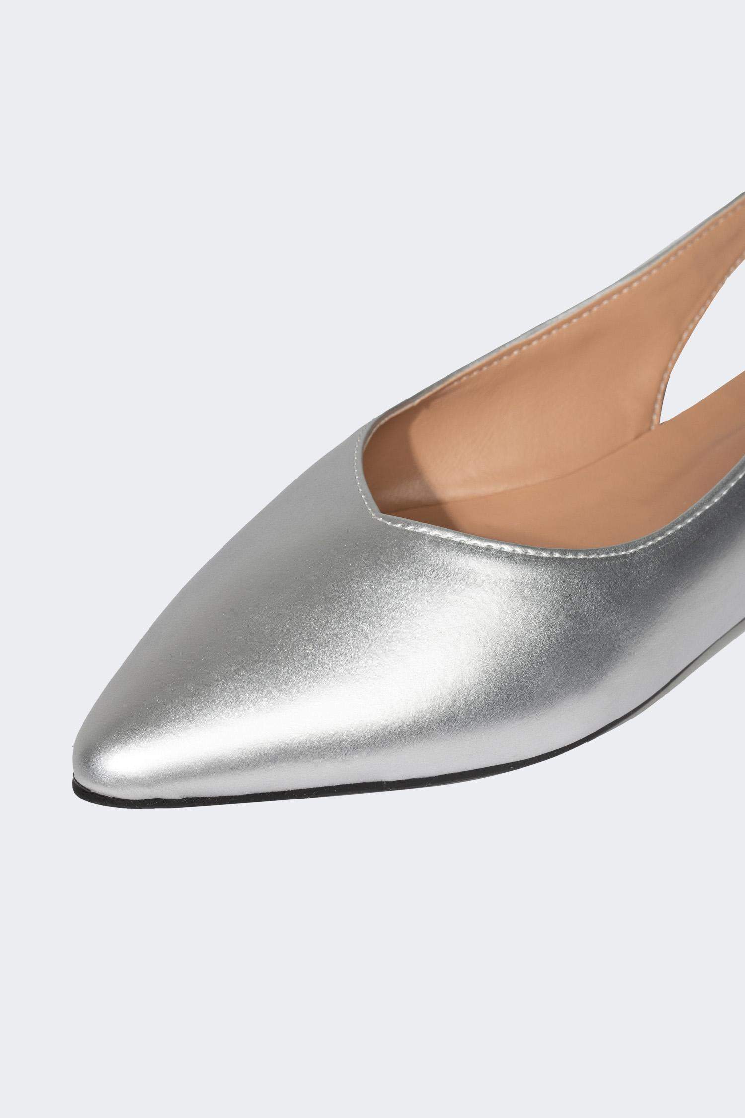 حذاء فلات نسائي جلد صناعي بكعب مسطح