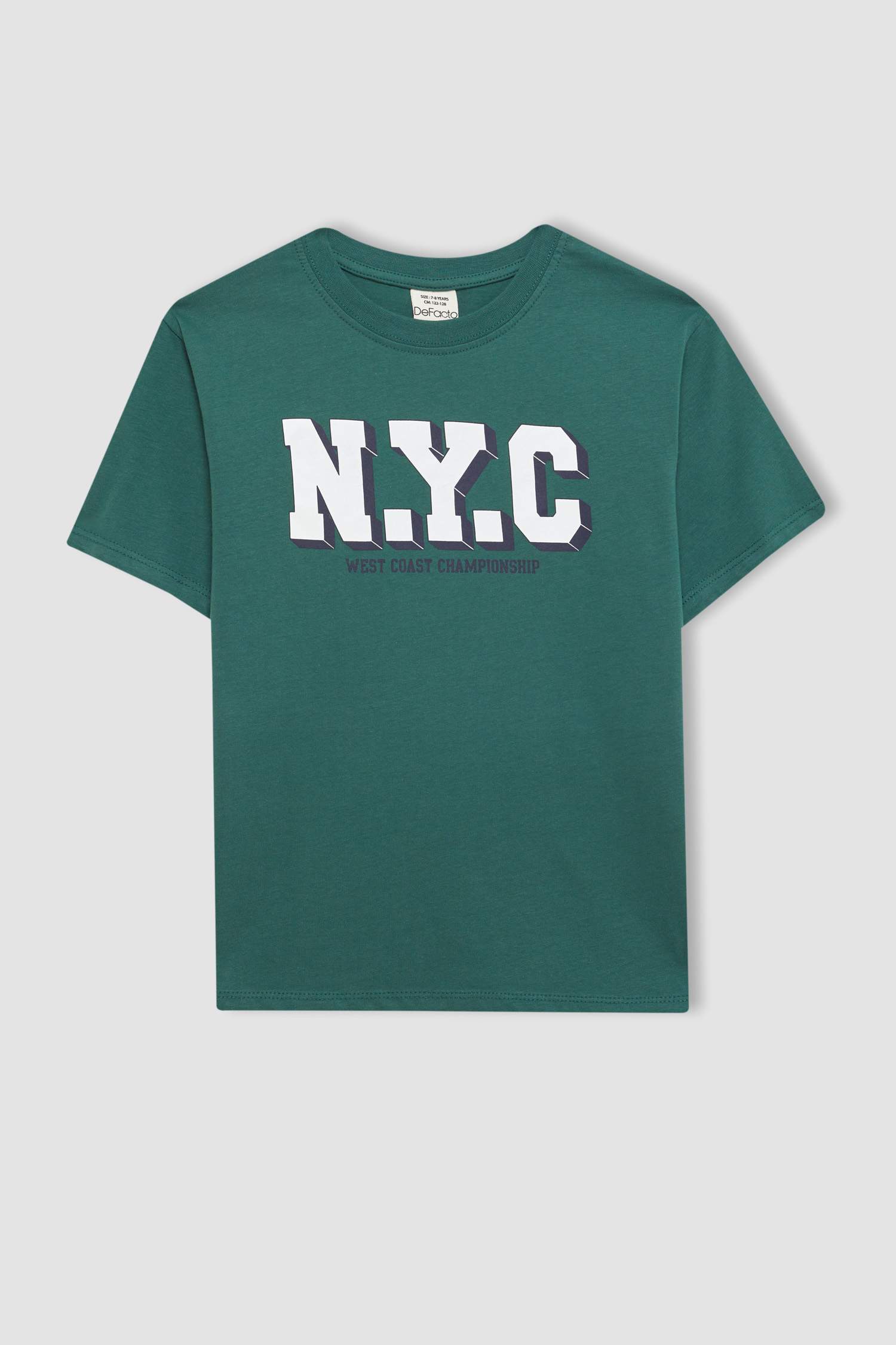 Boy Regular Fit Crew Neck Printed Short Sleeve T-Shirt