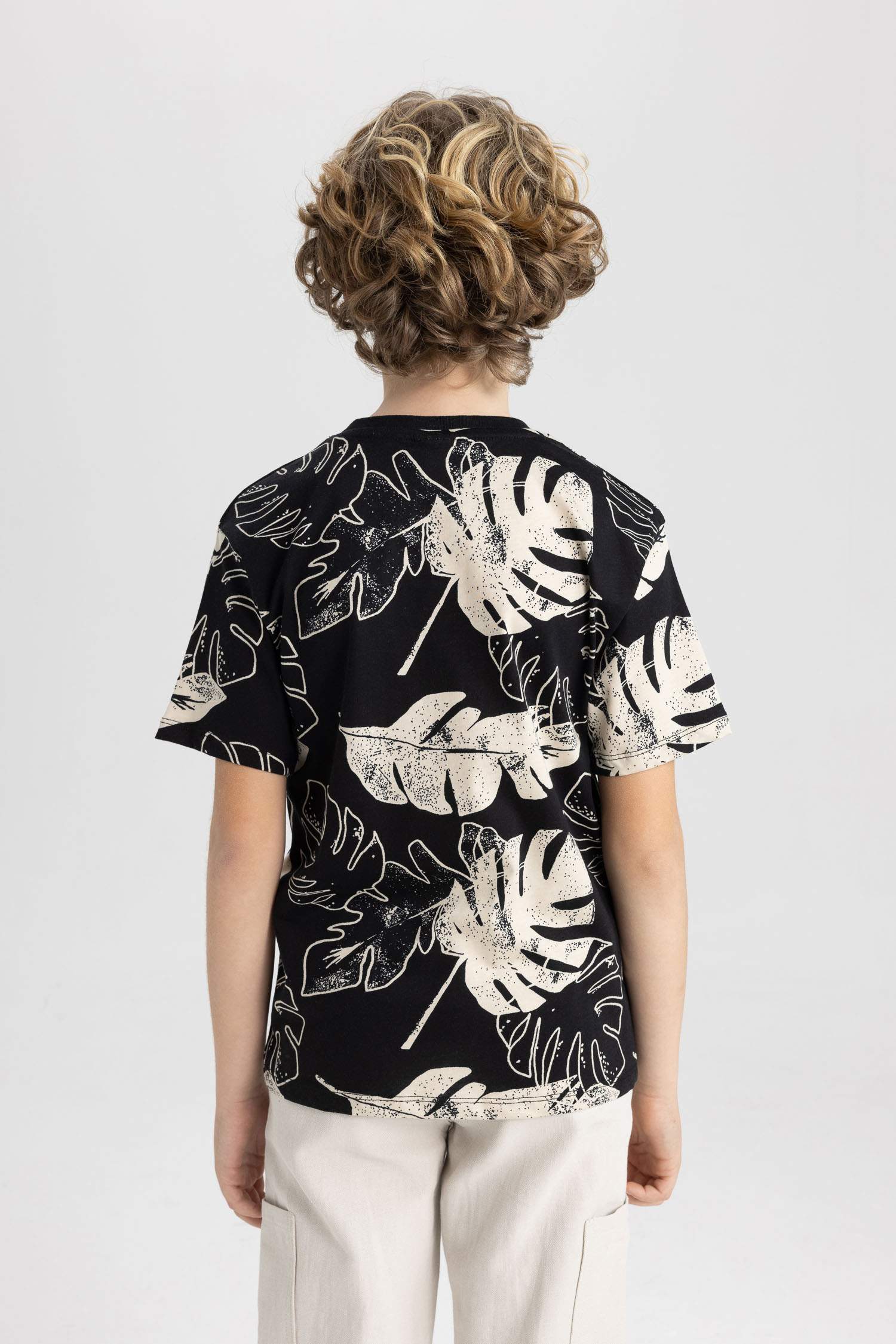 T-Shirt À Manches Courtes Imprimé à Col Rond pour Garçon