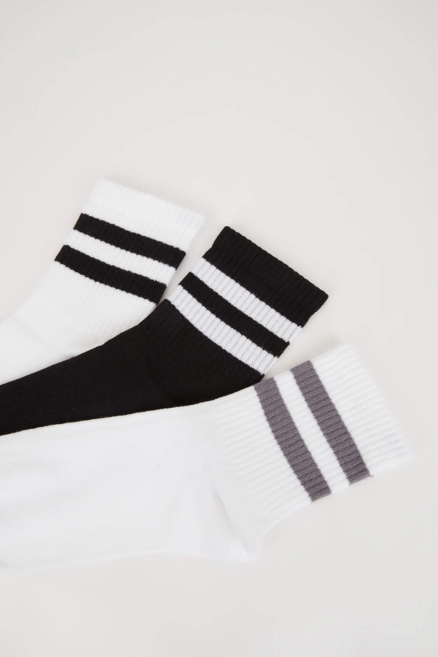 Erkek Rahat Lastikli 3'lü Pamuklu Soket Çorap