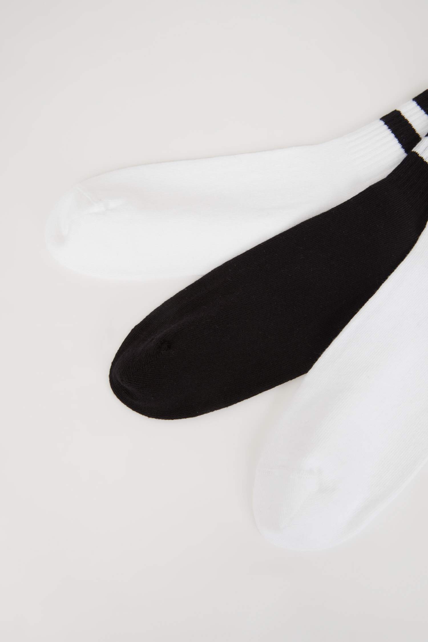 Erkek Rahat Lastikli 3'lü Pamuklu Soket Çorap