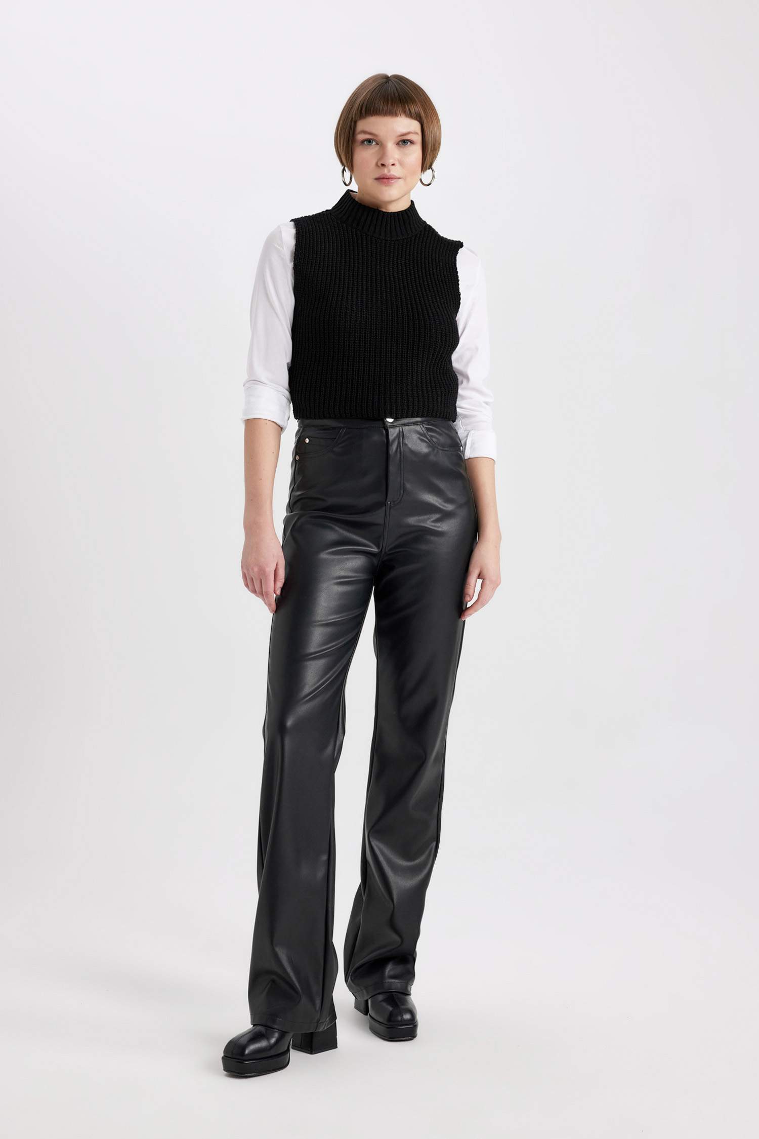 Balıkçı Yaka Selanik Kumaş Süveter