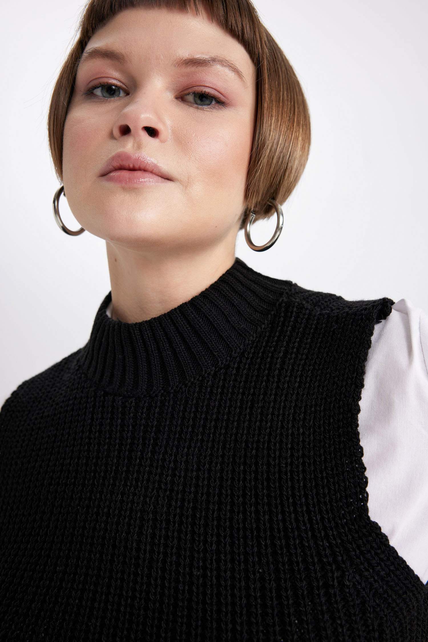 Balıkçı Yaka Selanik Kumaş Süveter