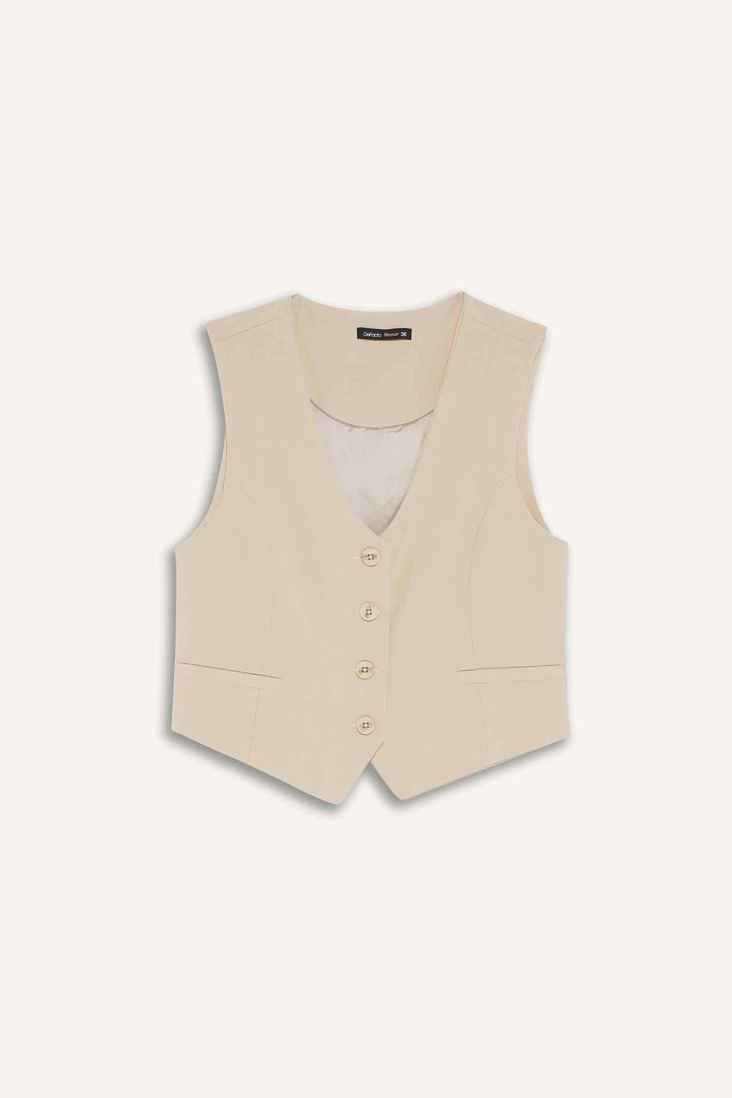 V-Neck Classic Blazer Vest