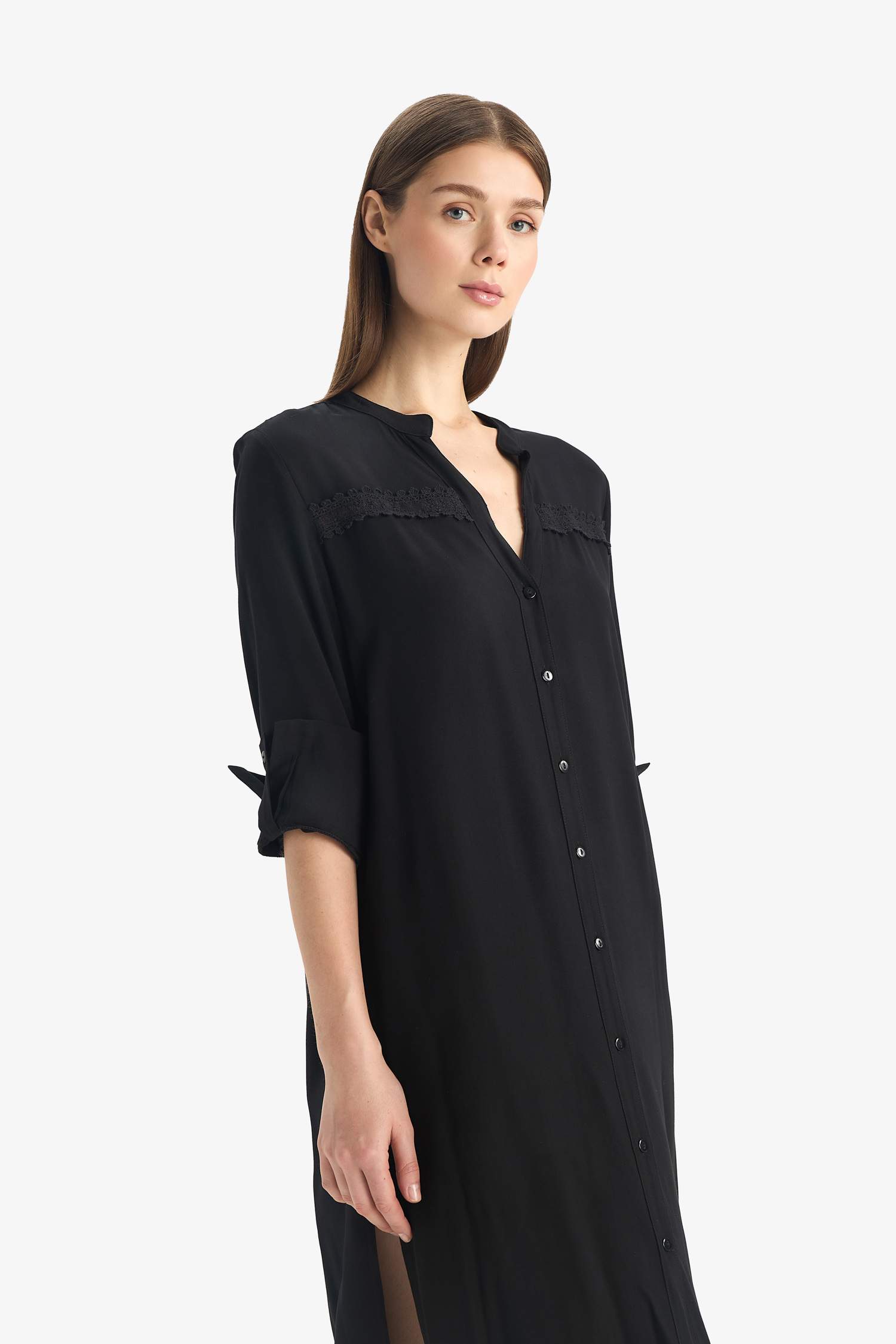 Regular Fit Baskılı Plaj Elbisesi-Fall in Love