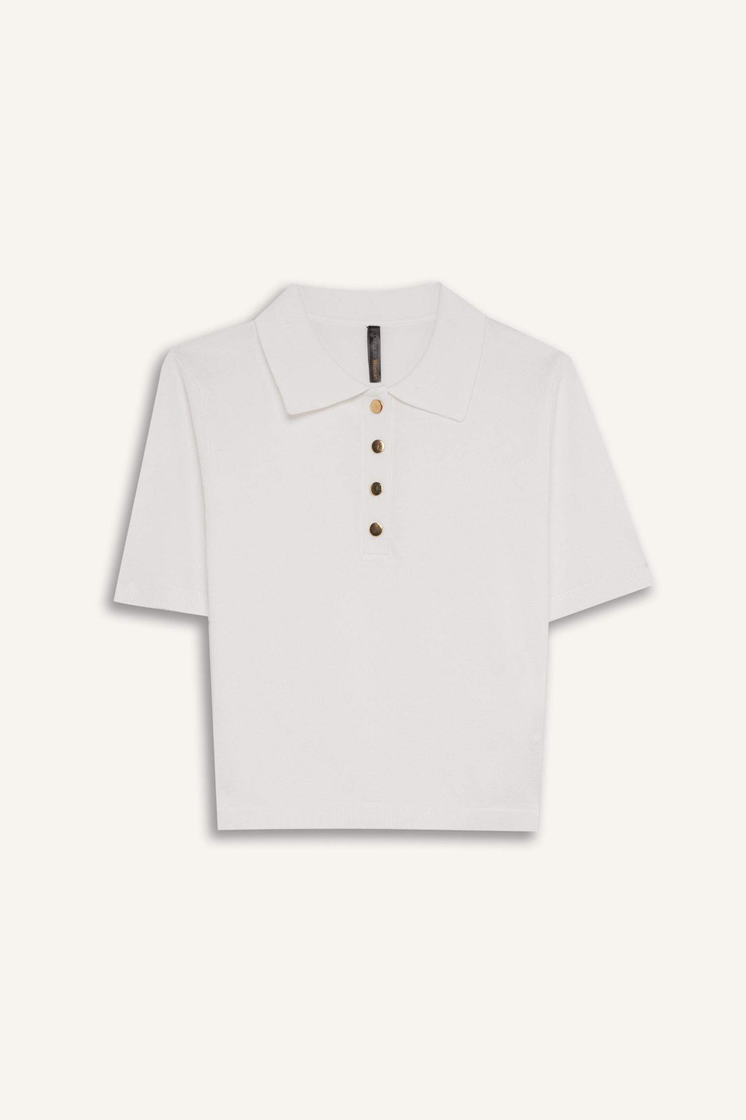 Fitted Футболка-поло с коротким рукавом из трикотажа