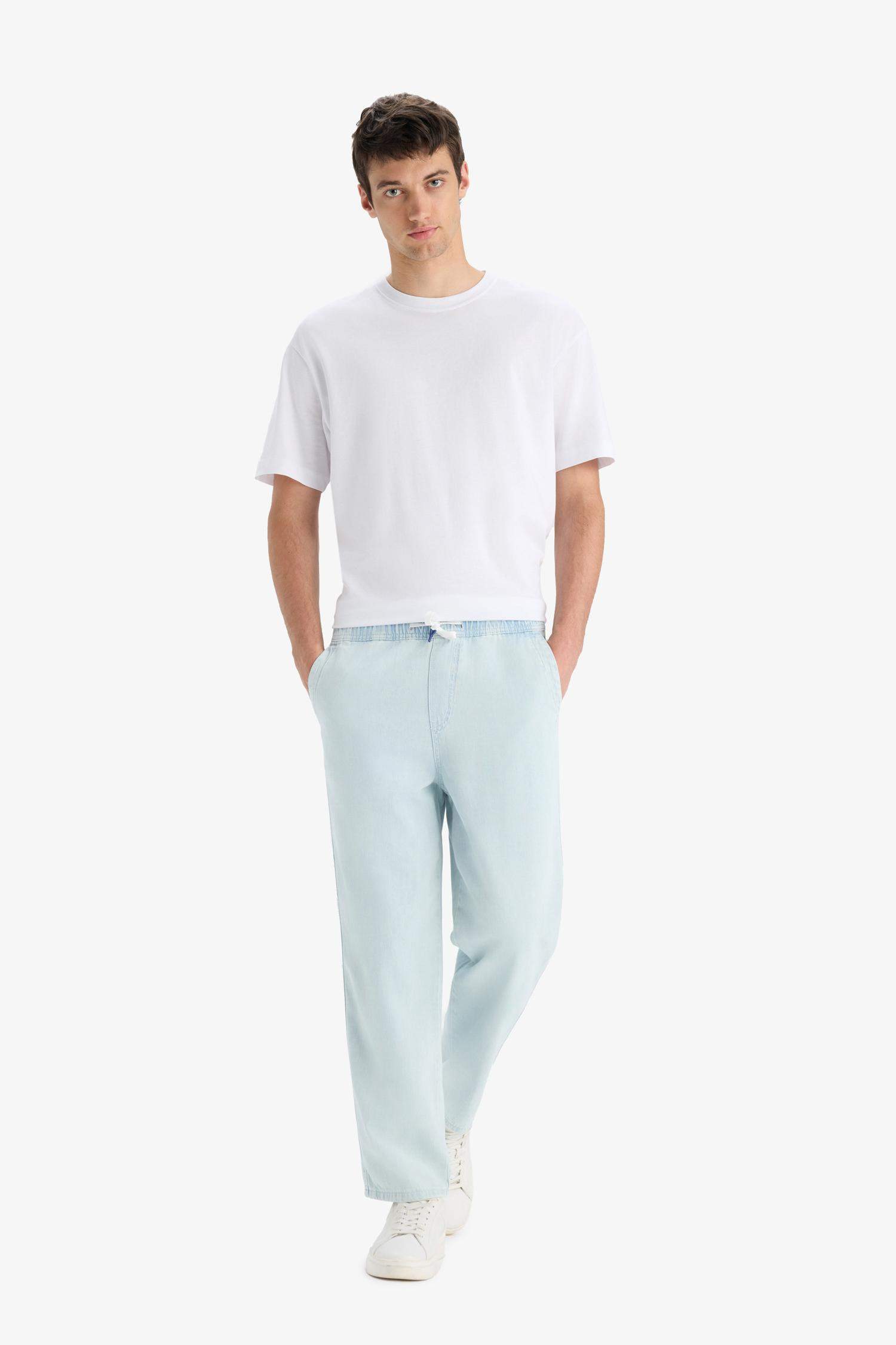 100% хлопок, летние джинсы Wide Leg Fit с эластичной талией