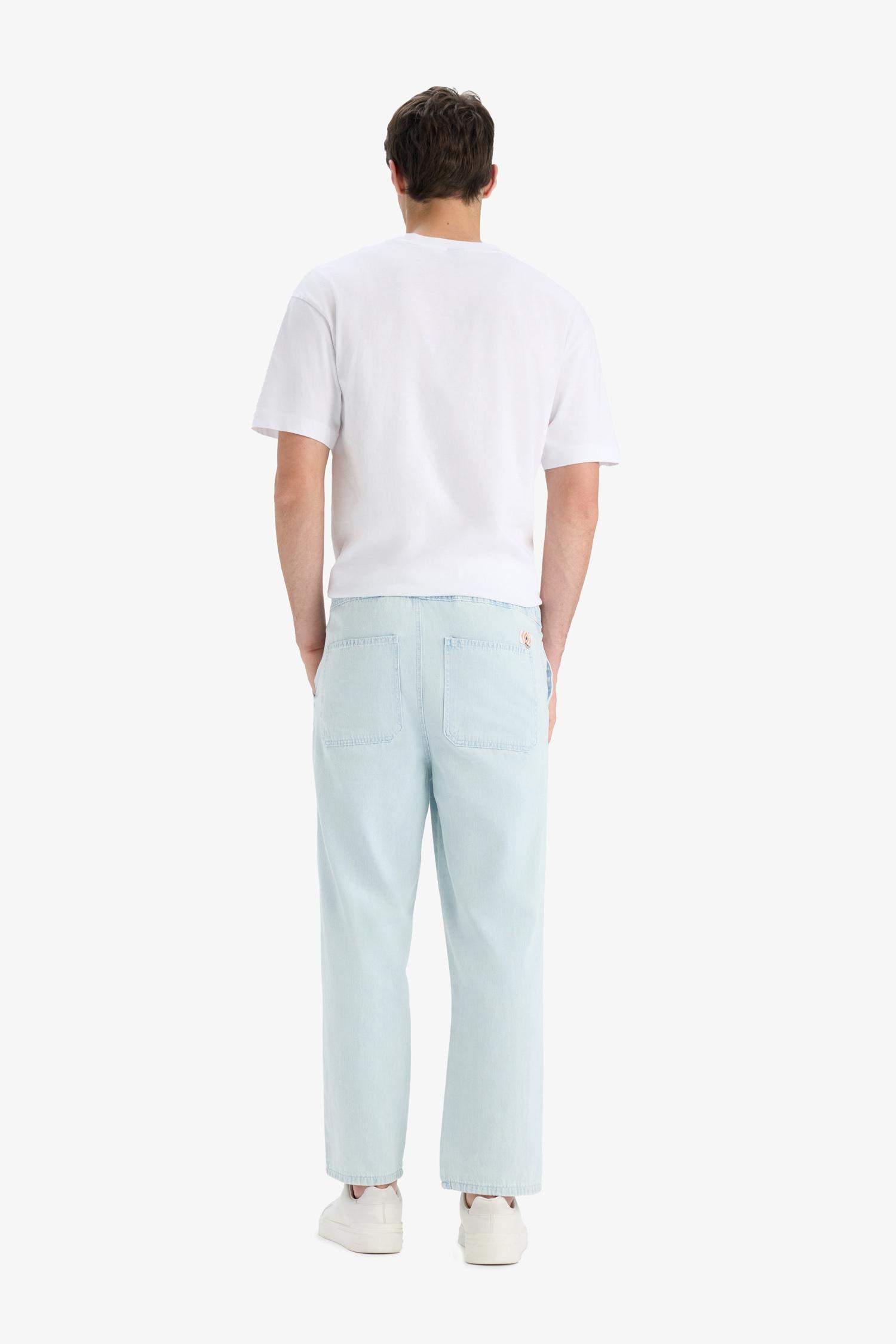 100% хлопок, летние джинсы Wide Leg Fit с эластичной талией