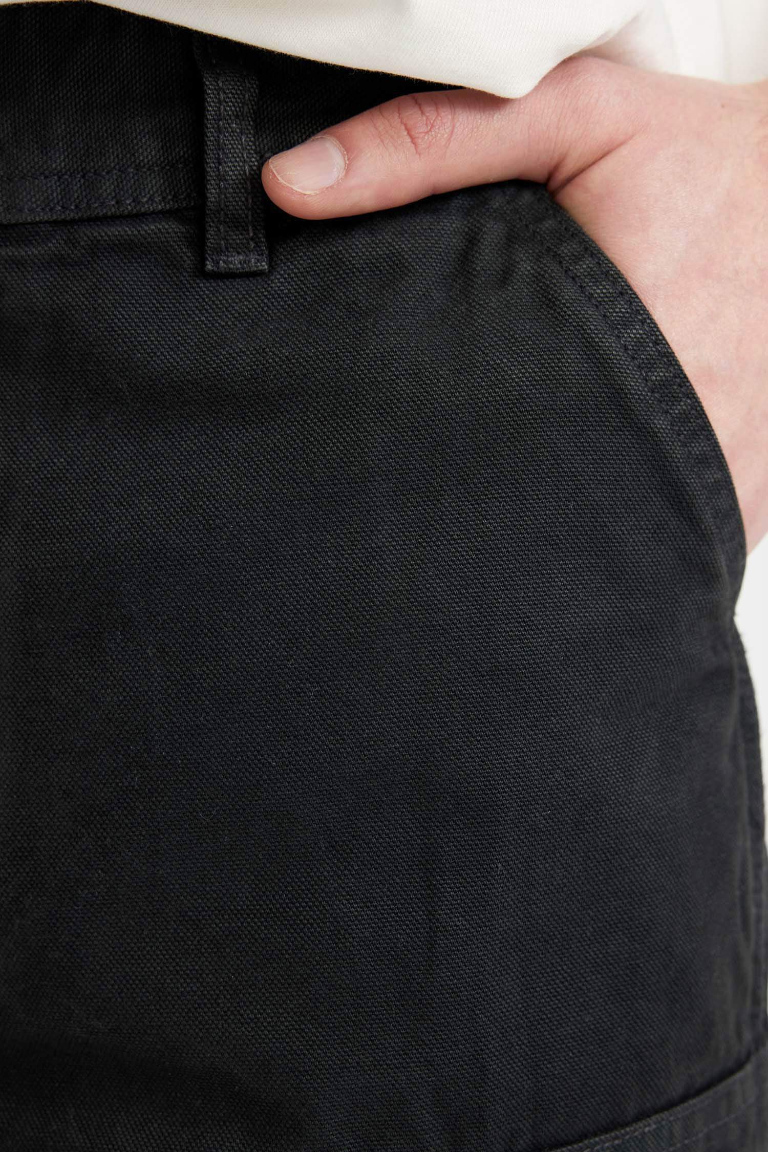 بنطرون وايد ليج برجل واسع منسوج