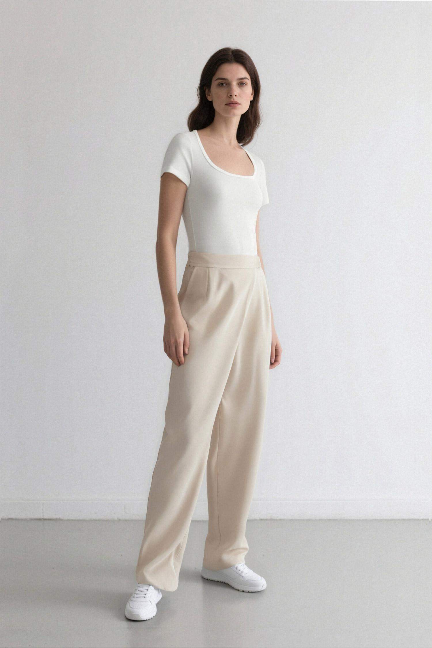 Harem Linen Blended Trousers