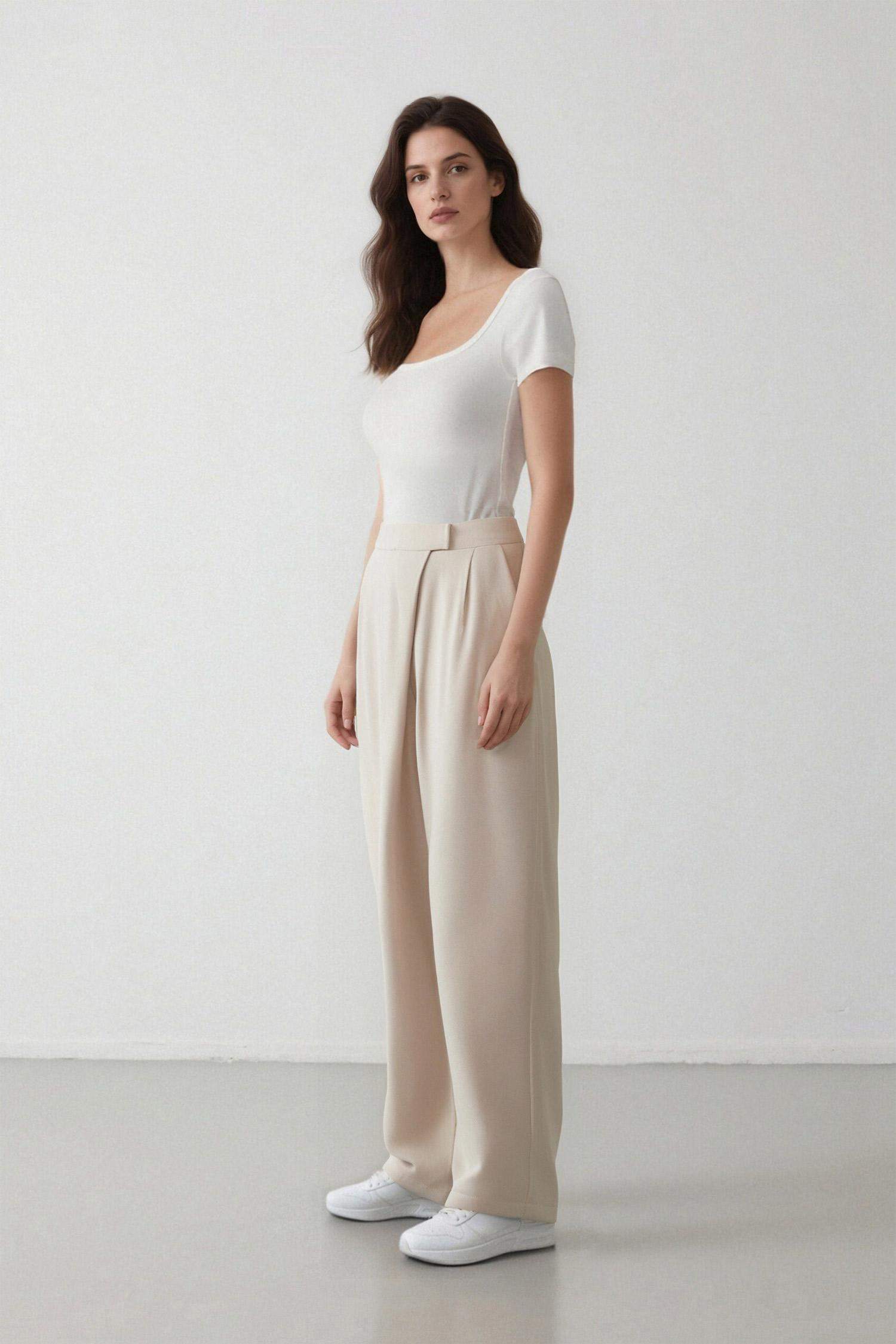 Harem Linen Blended Trousers