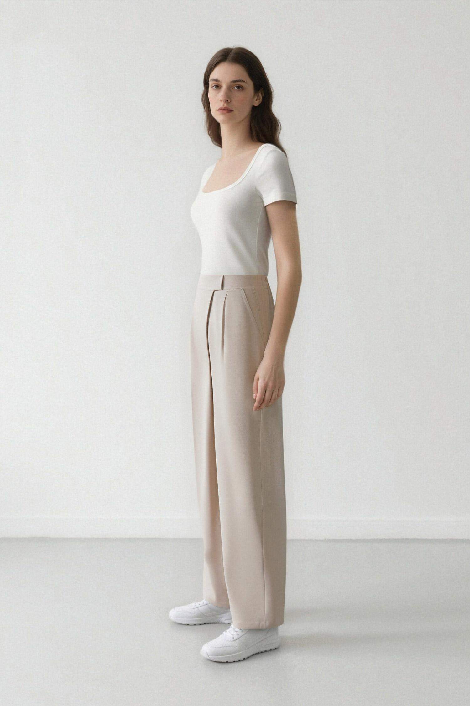 Harem Linen Blended Trousers