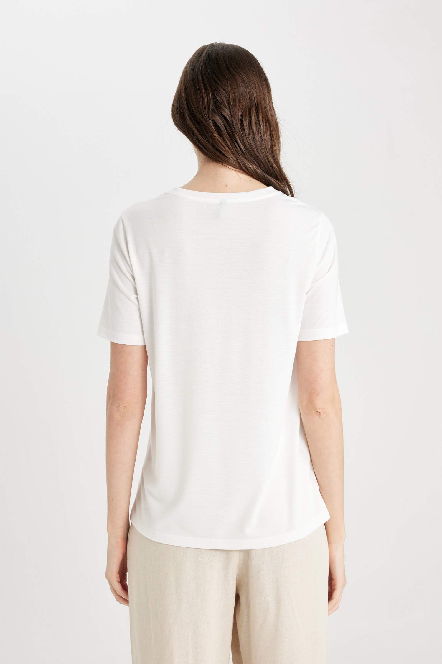 Regular Fit Crew Neck Printed Short Sleeve T-Shirt