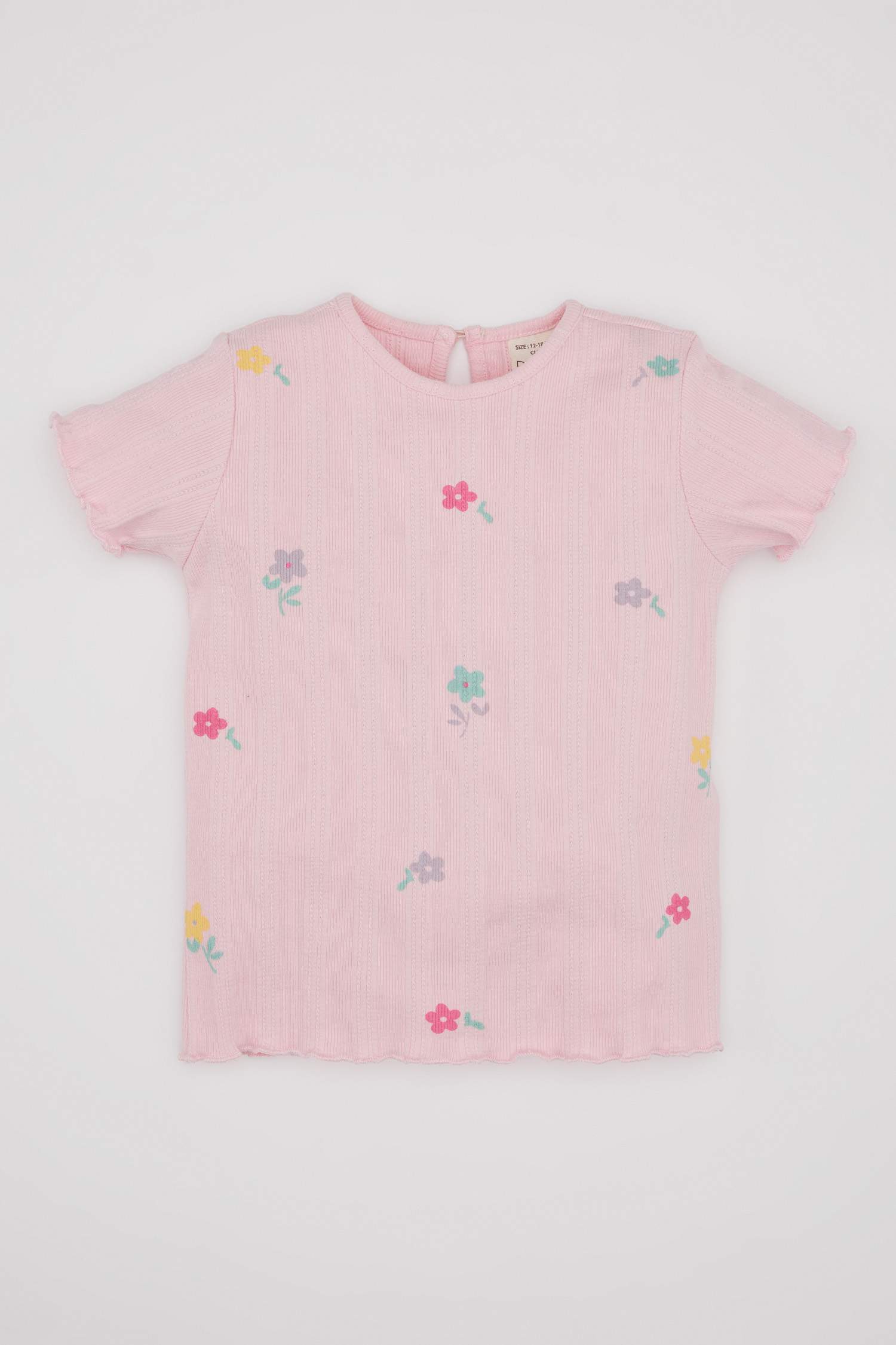 Футболка с коротким рукавом с цветочным принтом из камзола для малышей девочек