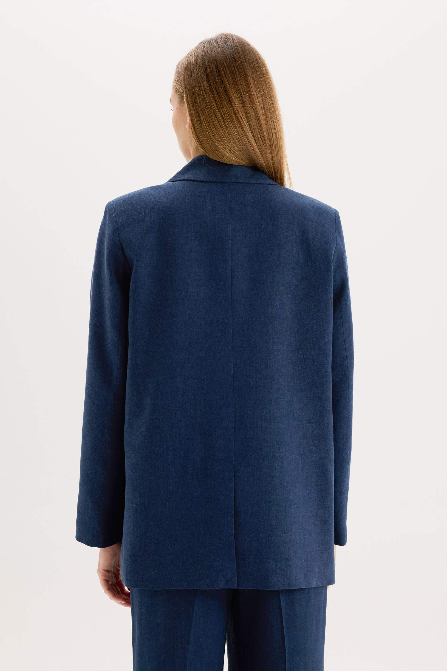 Veste Blazer oversize en lin mélangé