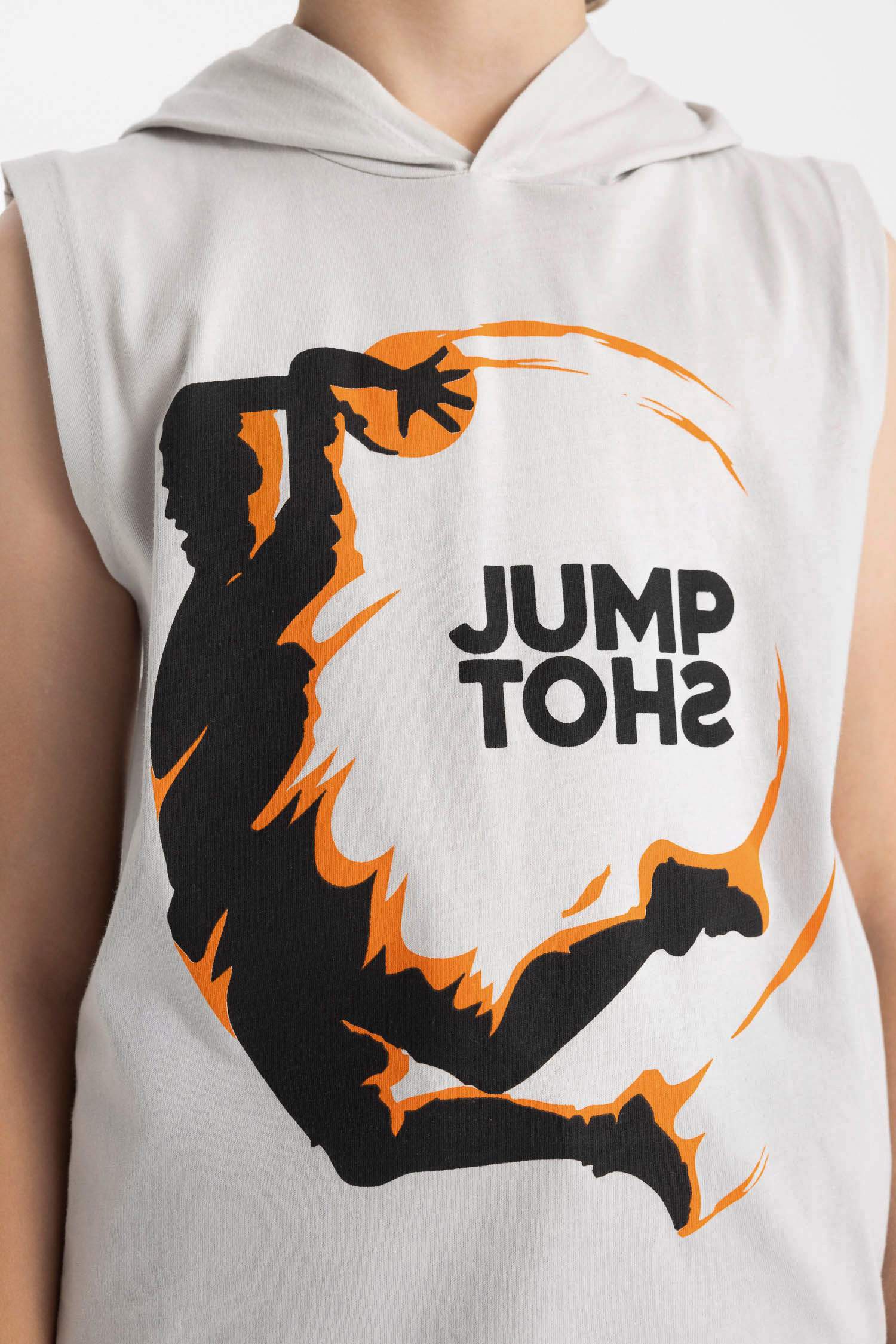 Boy Printed Hooded Undershirt Shorts 2 Piece Set