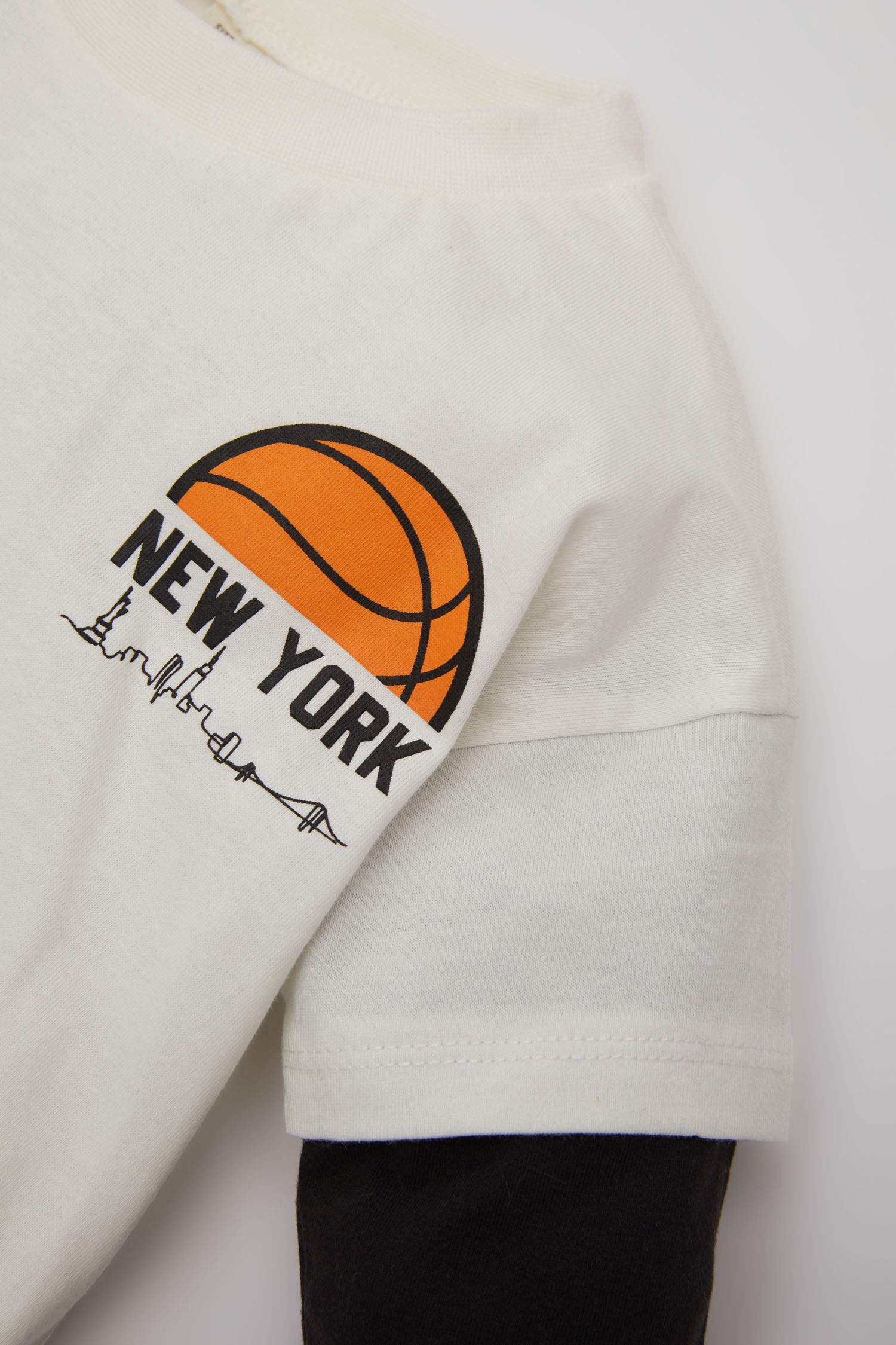 Baby Boy Crew Neck Sports Printed Long Sleeve T-Shirt