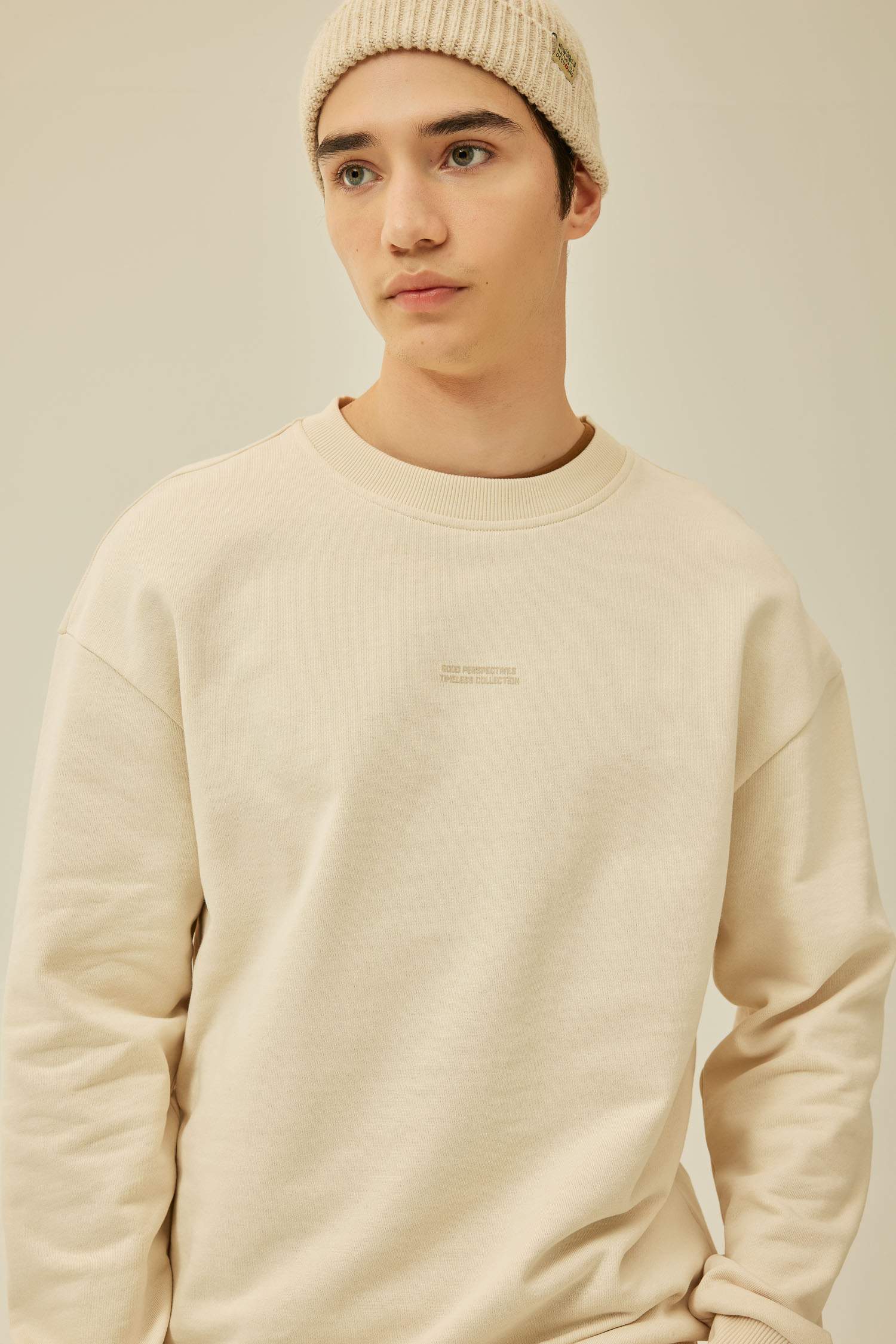 Boxy Fit Crew Neck Printed Sweatshirt