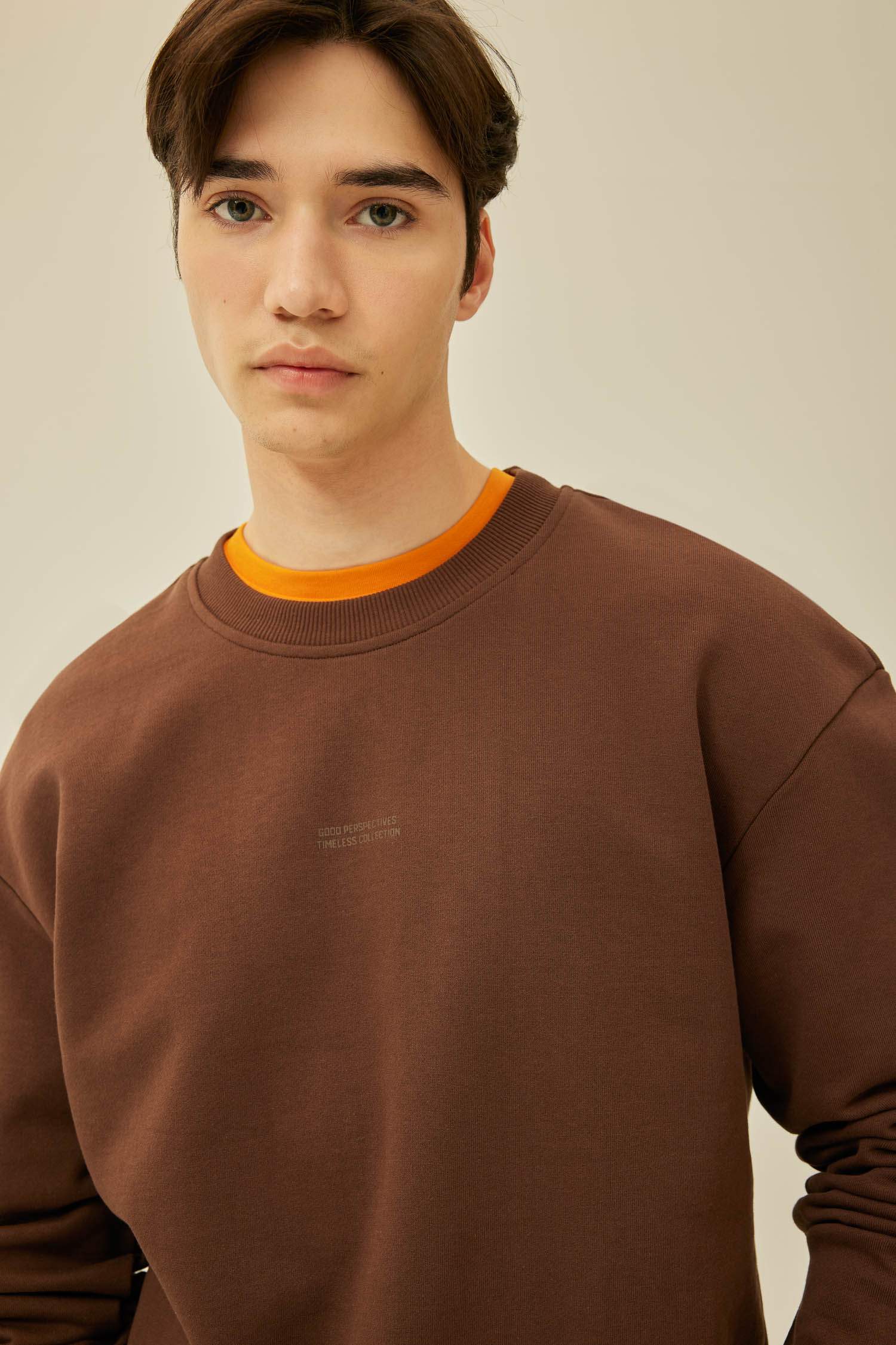 Boxy Fit Crew Neck Printed Sweatshirt