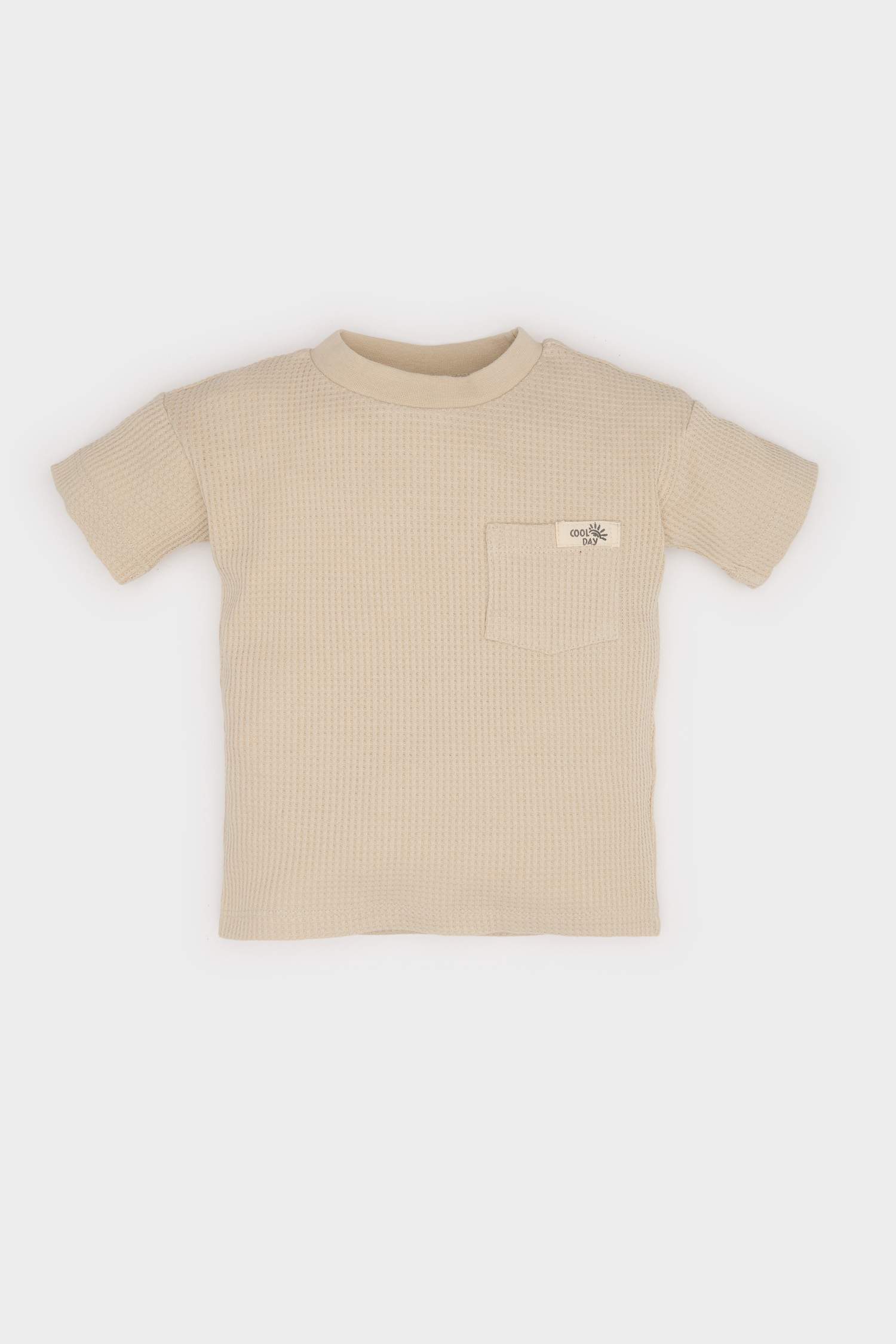 Baby Boy Regular Fit Crew Neck Waffle T-Shirt
