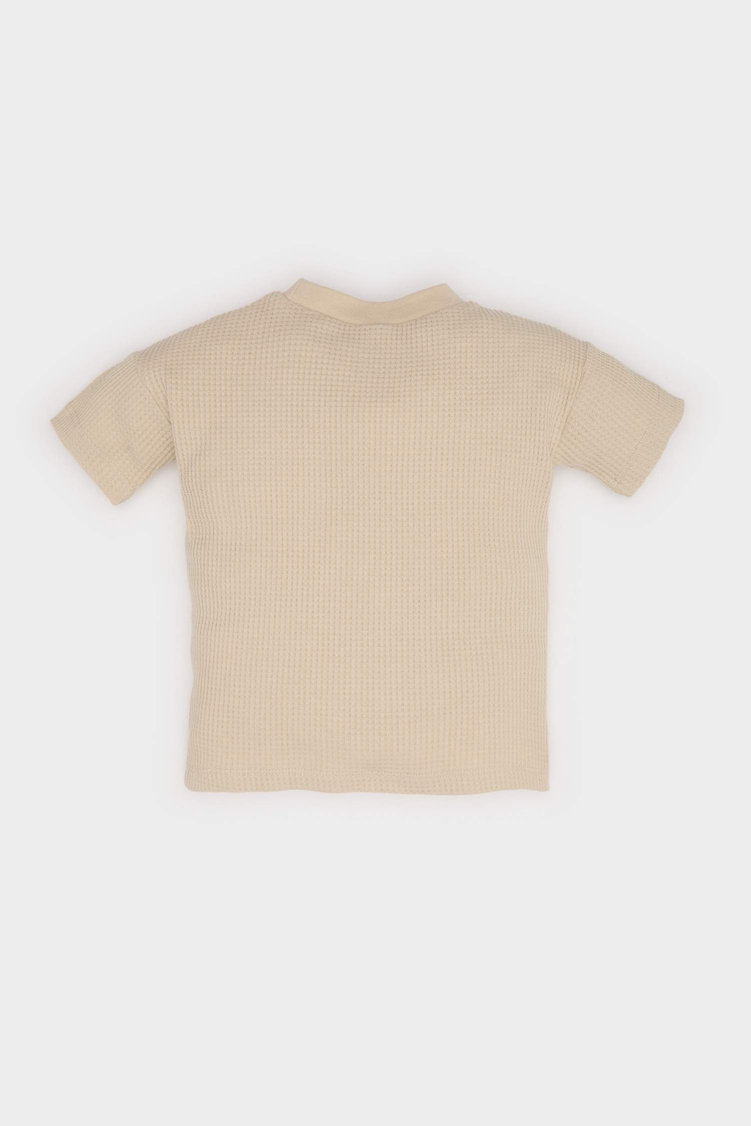 Baby Boy Regular Fit Crew Neck Waffle T-Shirt