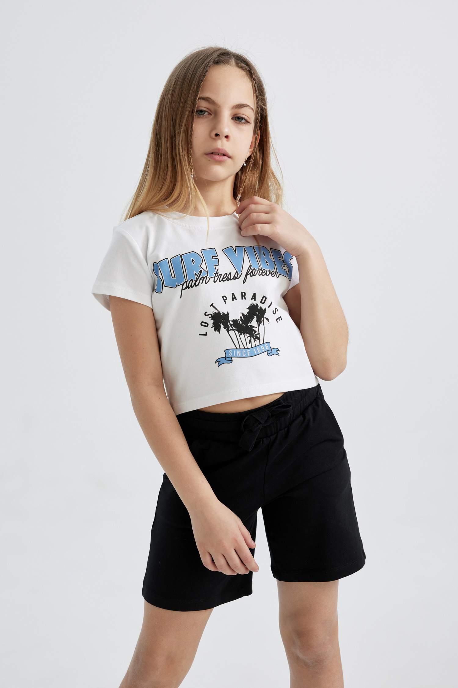 Girl Printed Short Sleeve T-Shirt