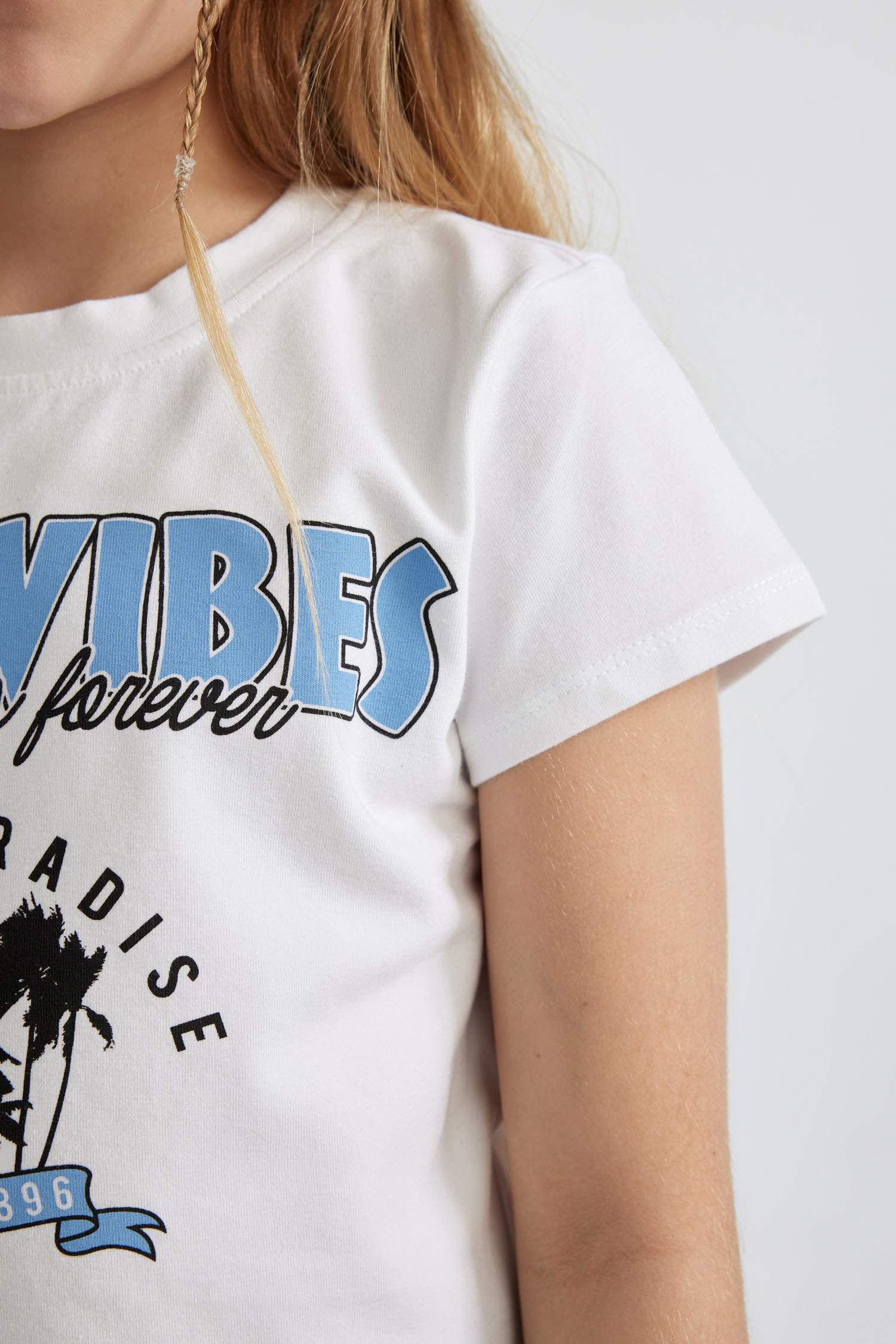 Girl Printed Short Sleeve T-Shirt