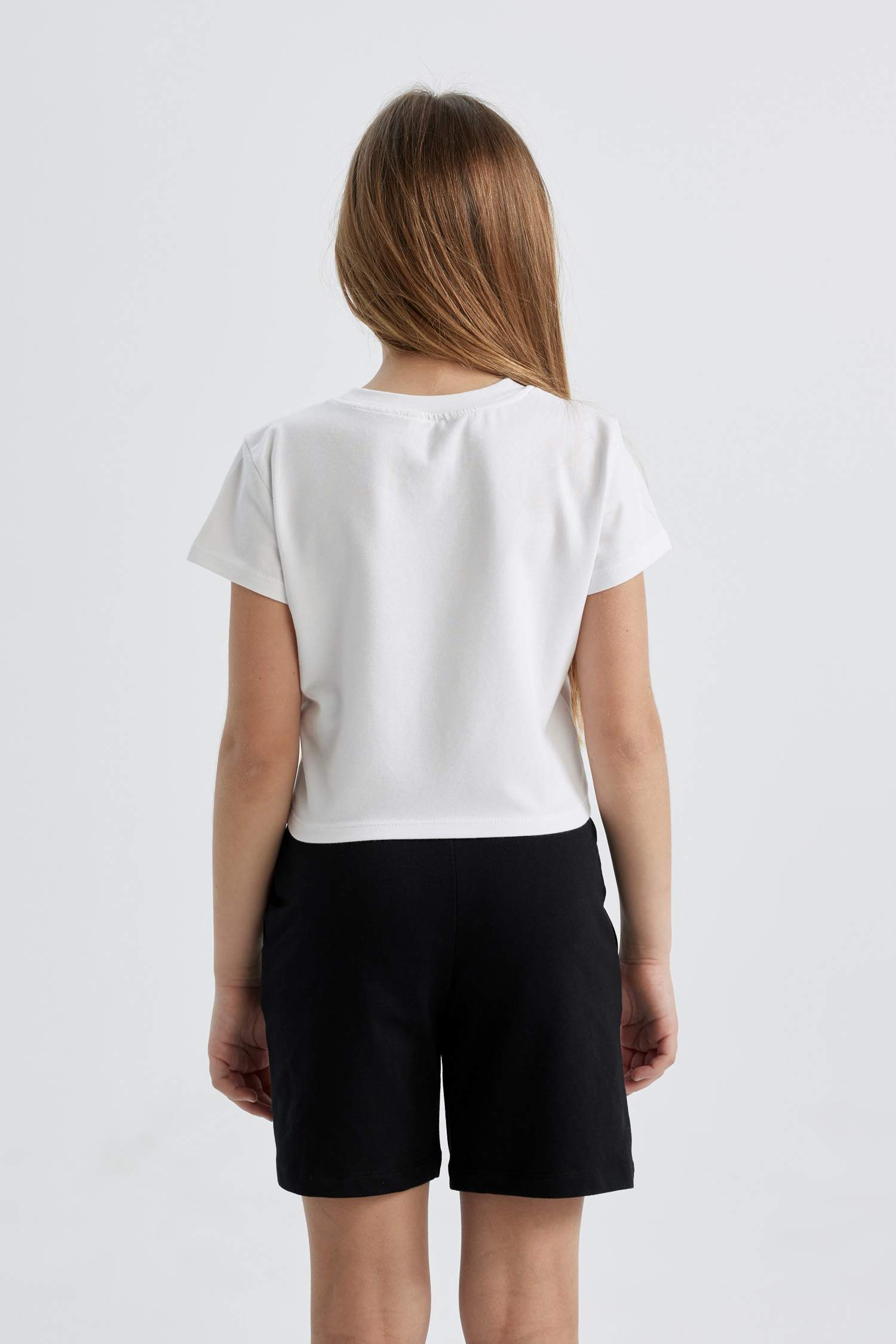 تي شيرت بناتي نص ردن مطبوع